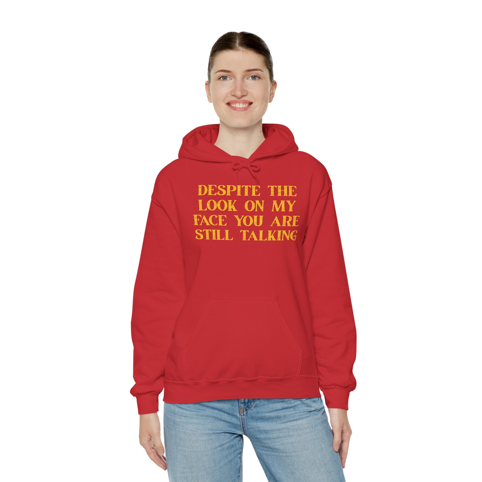 Funny Quote Hoodie, Unisex Heavy Blend Sweatshirt, Casual Wear, Gift for Friends, Cozy Style, Lightweight Fashion
