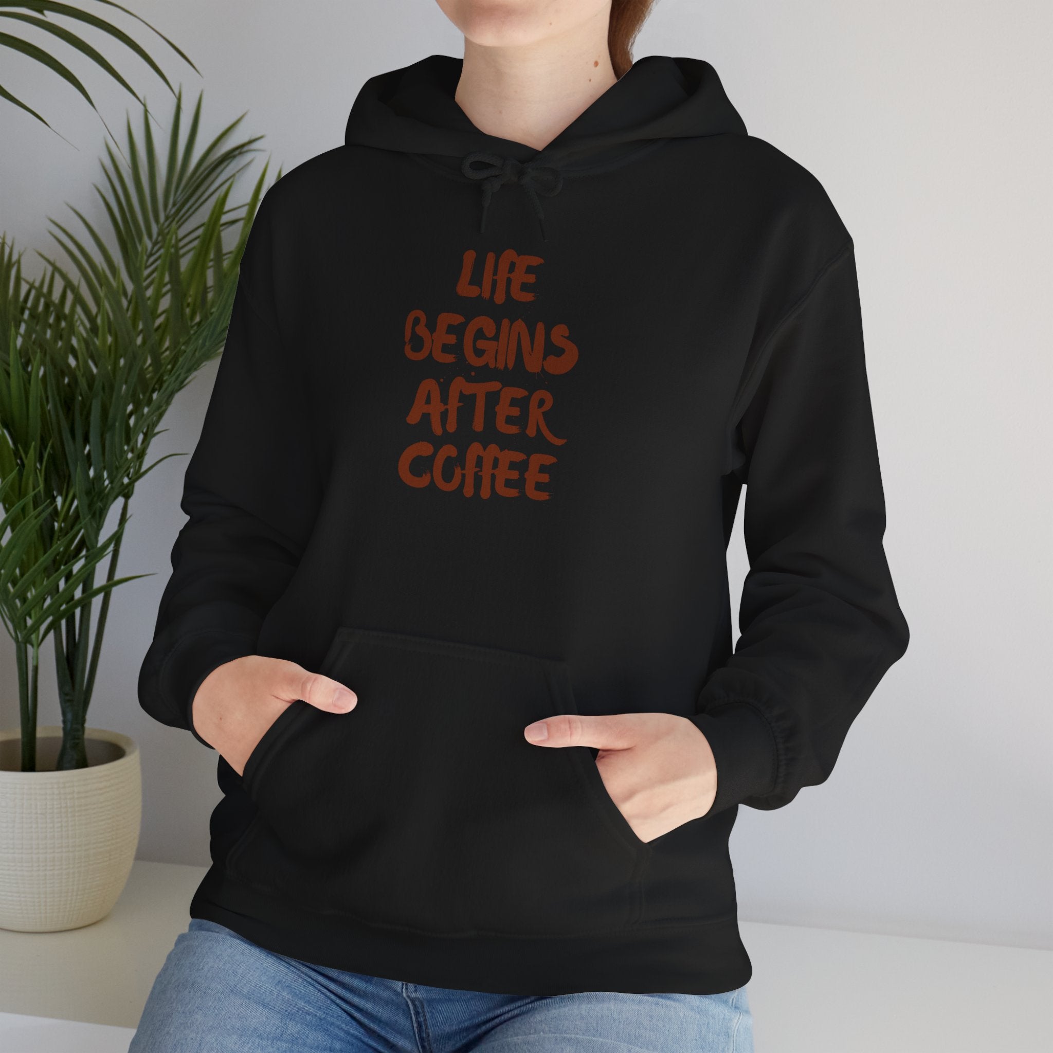 Life Begins After Coffee Hoodie - Cozy Unisex Hooded Sweatshirt for Coffee Lovers, Perfect Gift for Birthdays, Holidays, Relaxation