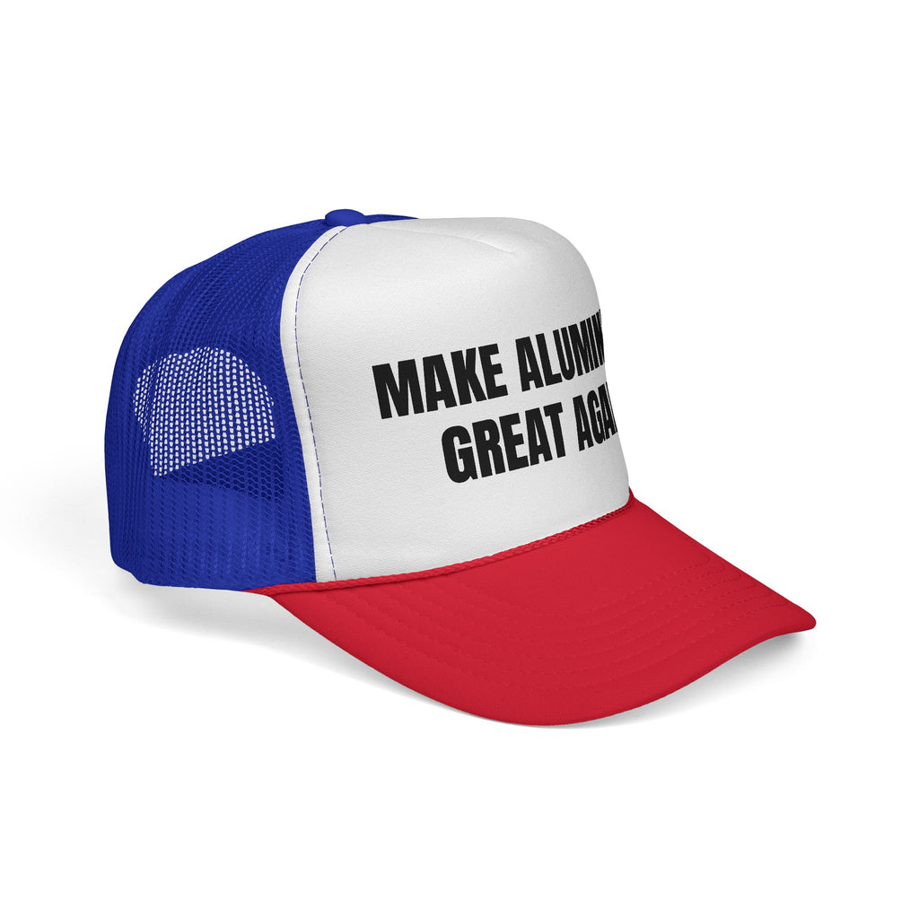 Make Aluminum Great Again Trucker Hat — Retro Patriotic Workwear Cap