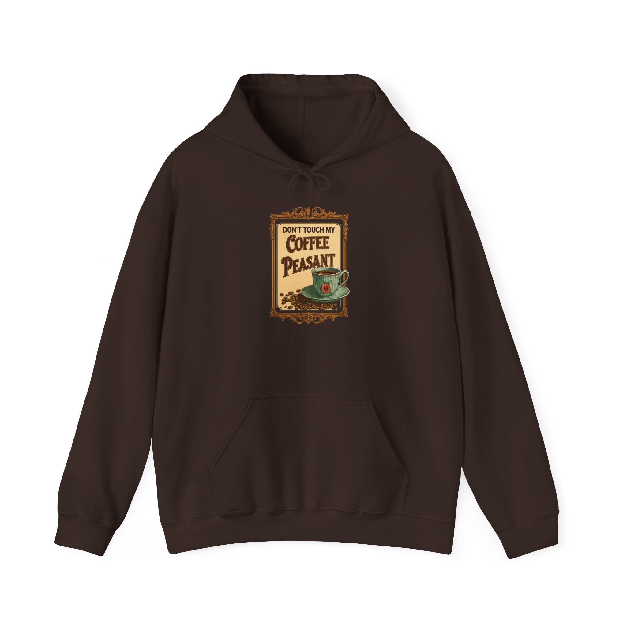 Funny - Don't Touch My Coffee Peasant Hoodie - Comfortable Unisex Sweatshirt for Coffee Lovers,  College Students, Casual Wear, Cafe Style,