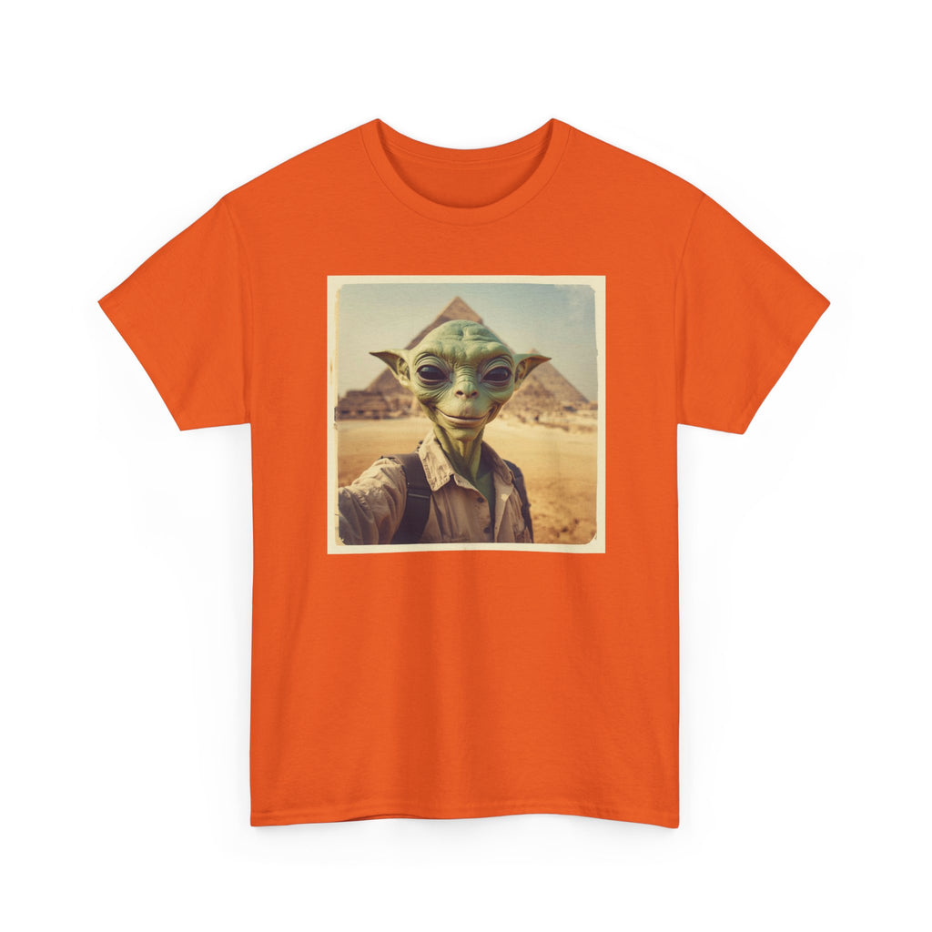 Alien Explorer at the Pyramids Graphic T-Shirt