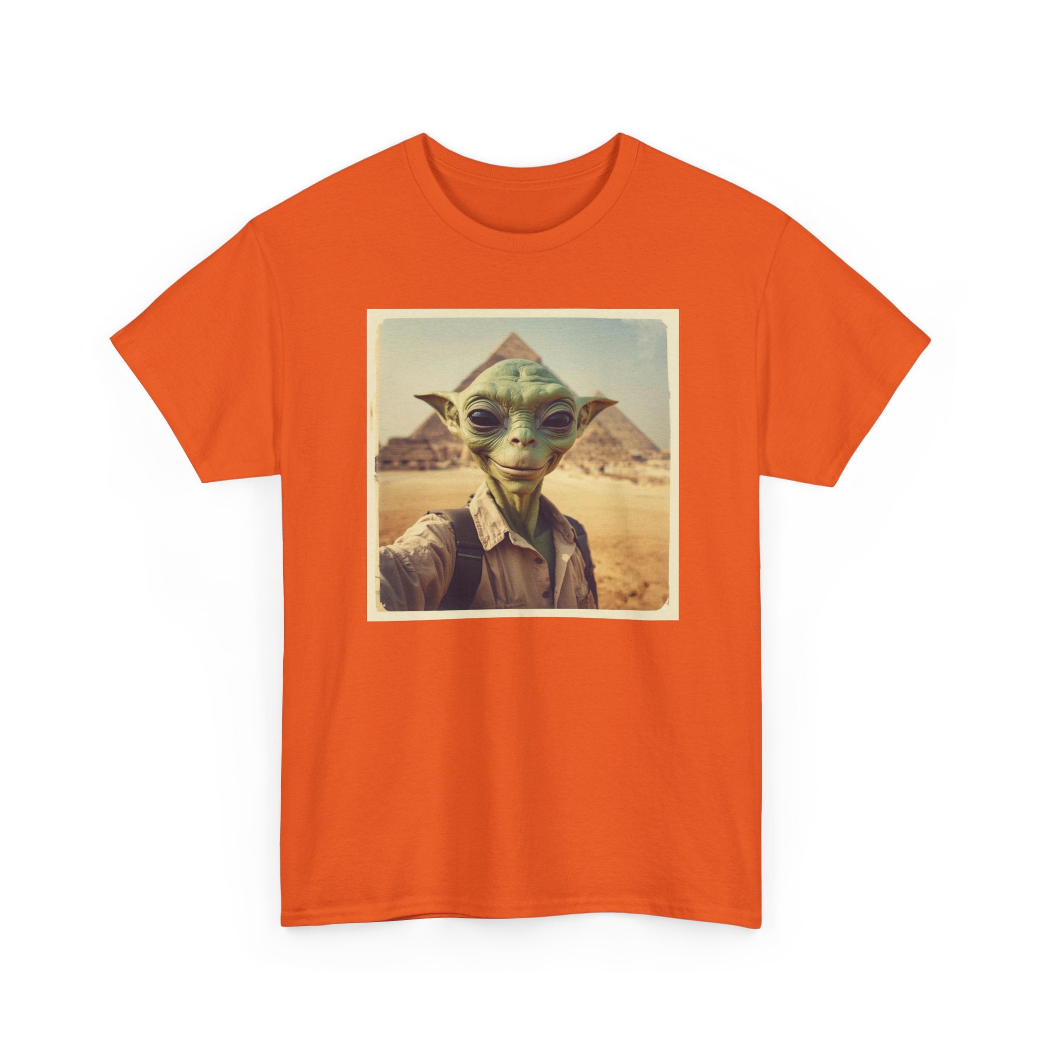 Alien Explorer at the Pyramids Graphic T-Shirt