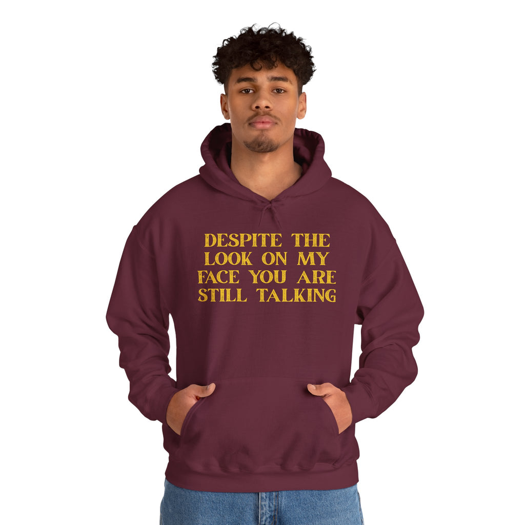 Funny Quote Hoodie, Unisex Heavy Blend Sweatshirt, Casual Wear, Gift for Friends, Cozy Style, Lightweight Fashion