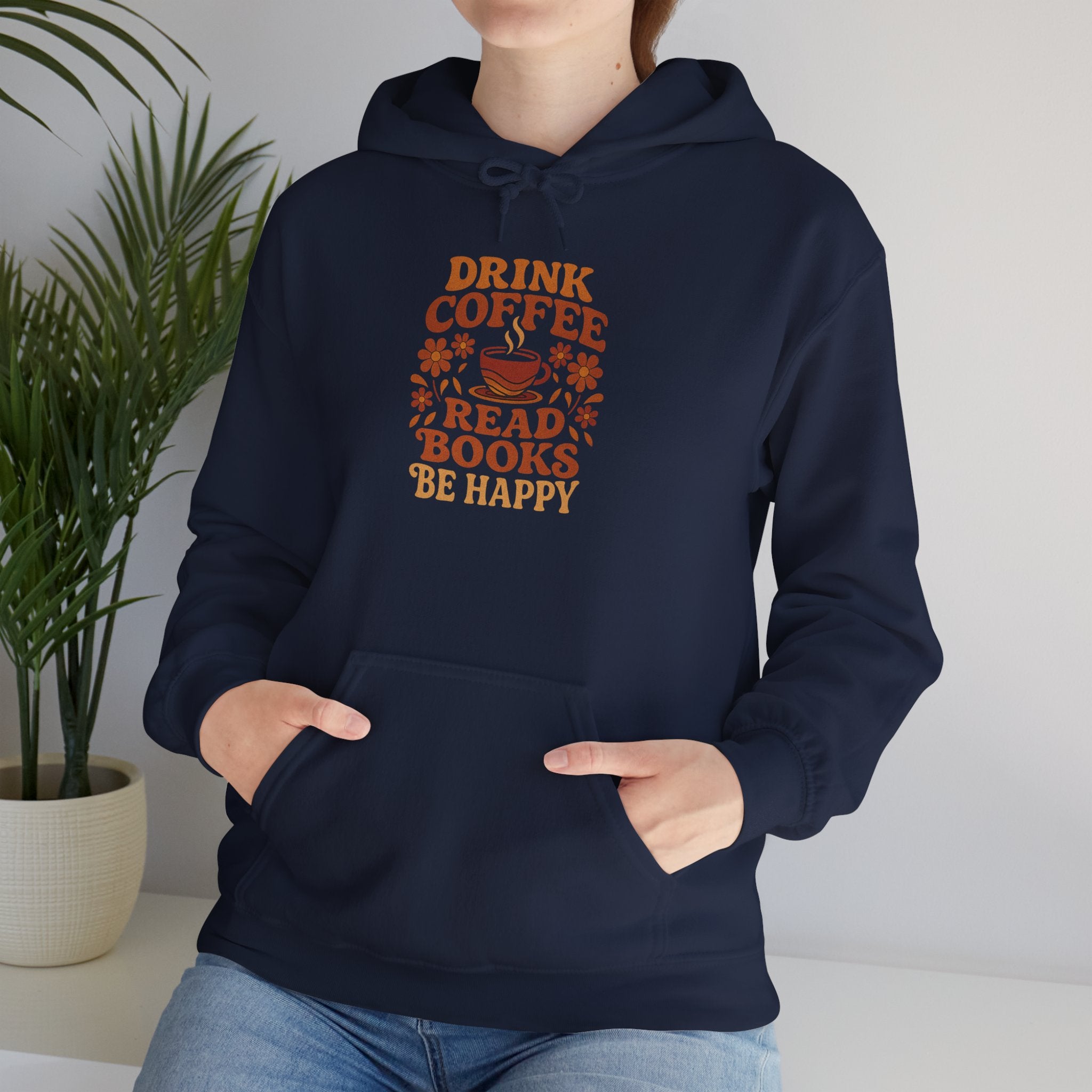 Cozy Coffee & Book Lover Hoodie - Perfect for Bookworms, Reading Gifts, Relaxed Vibes, Fall Wear, Gift for Friends