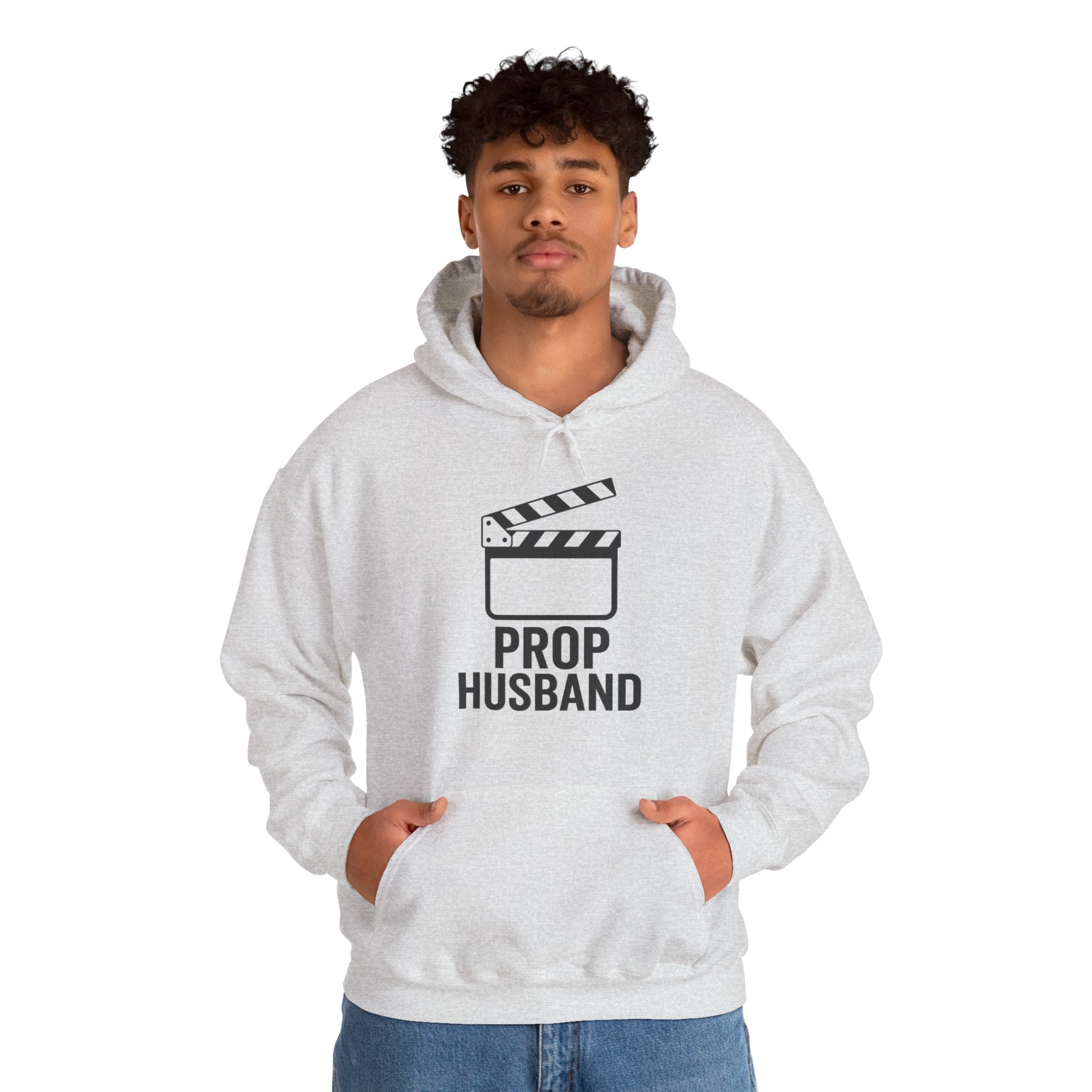 Prop Husband Hoodie — Funny Film Clapper Hooded Sweatshirt for Movie Lovers & Crew