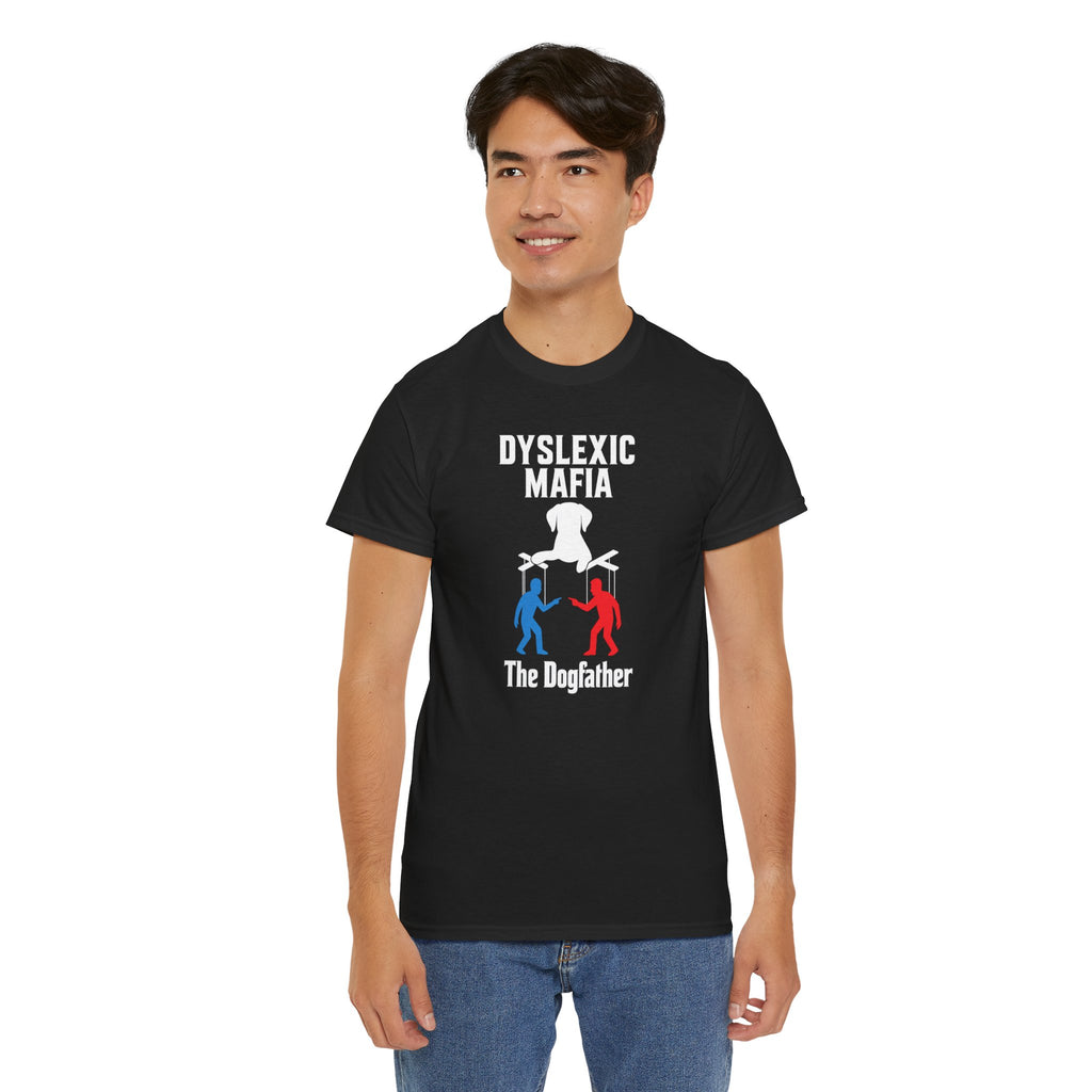 Funny Mafia Unisex Tee, Cool Graphic T-Shirt, Funny Gift for Dyslexics, Humor Tee, Casual Wear, Unique Statement Shirt