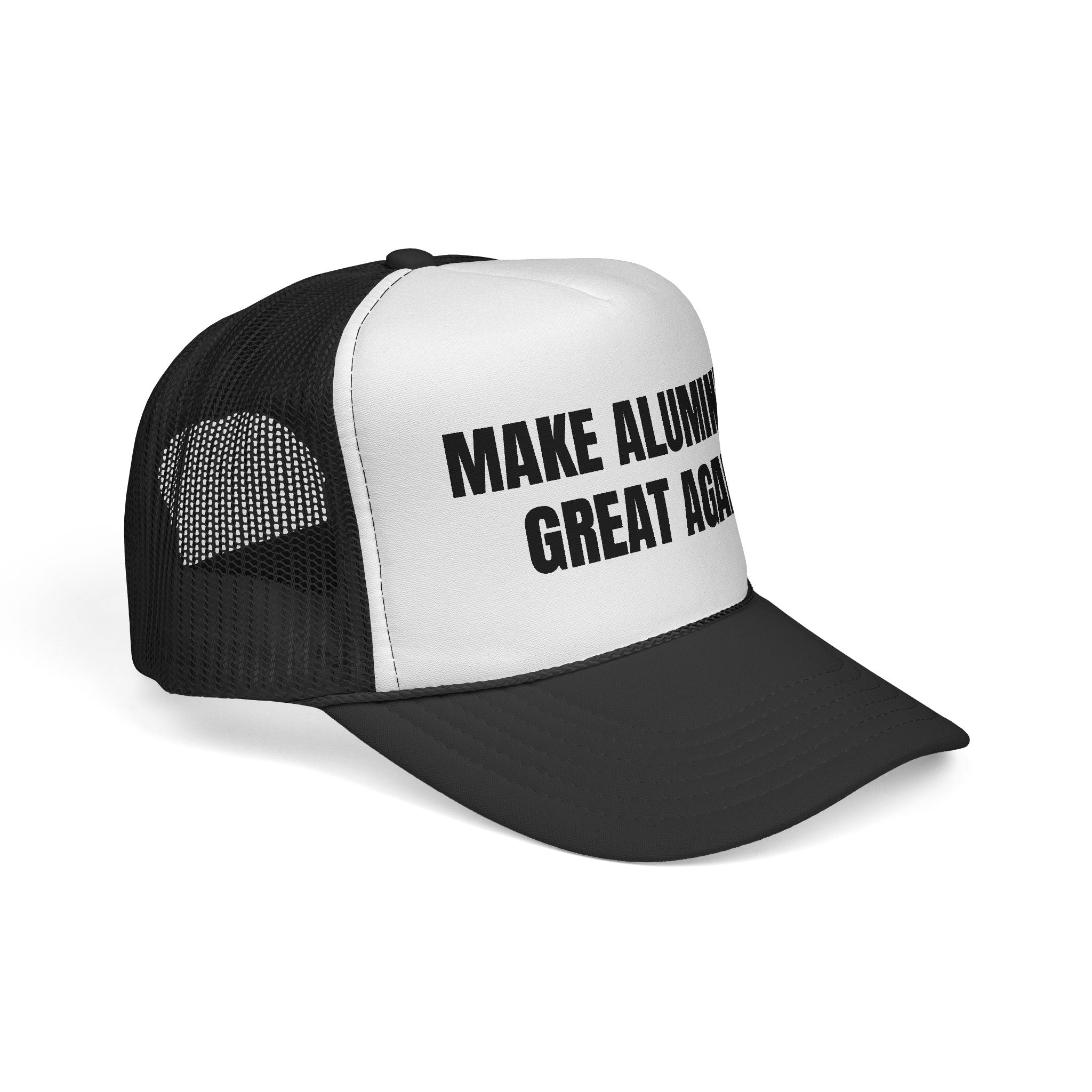 Make Aluminum Great Again Trucker Hat — Retro Patriotic Workwear Cap