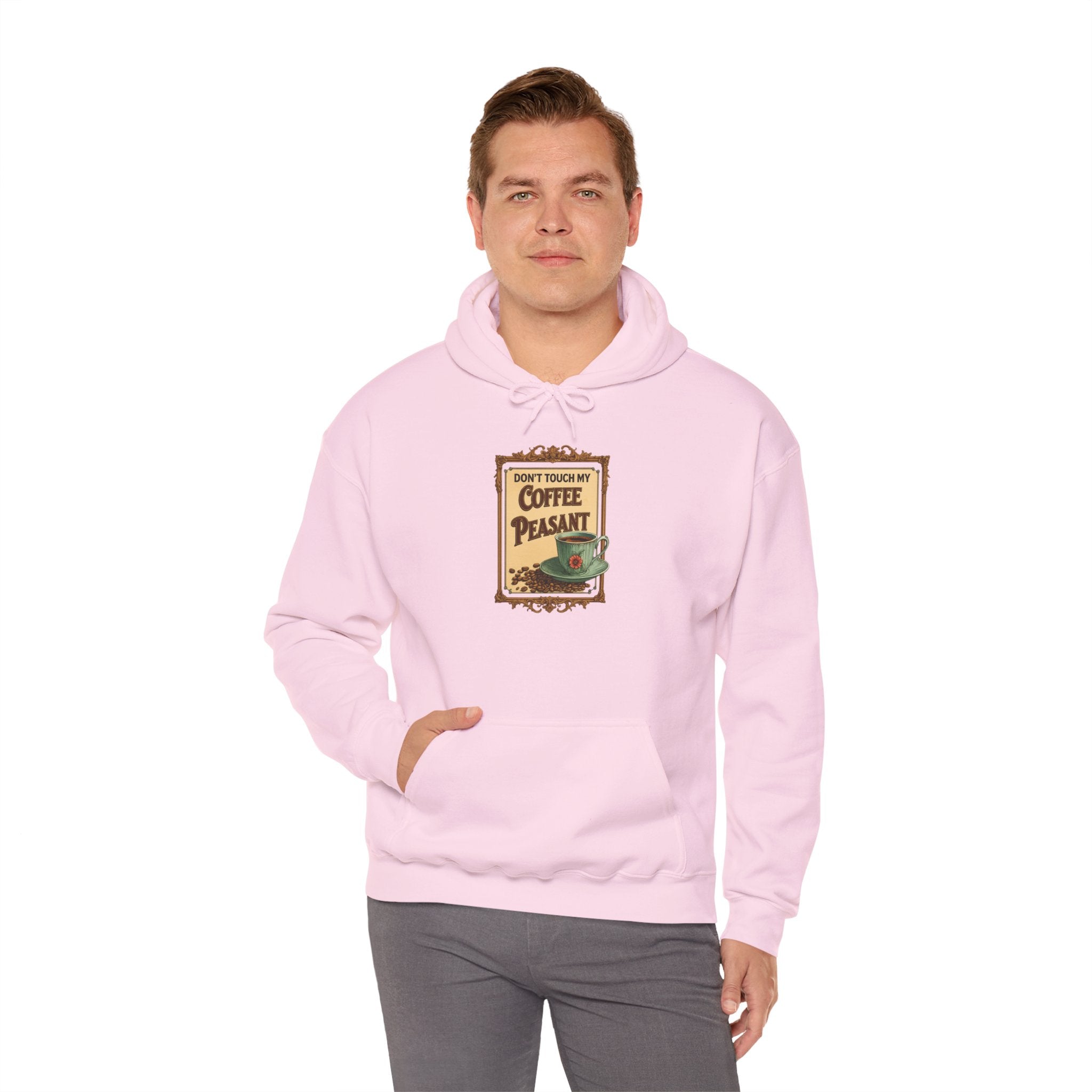 Funny - Don't Touch My Coffee Peasant Hoodie - Comfortable Unisex Sweatshirt for Coffee Lovers,  College Students, Casual Wear, Cafe Style,