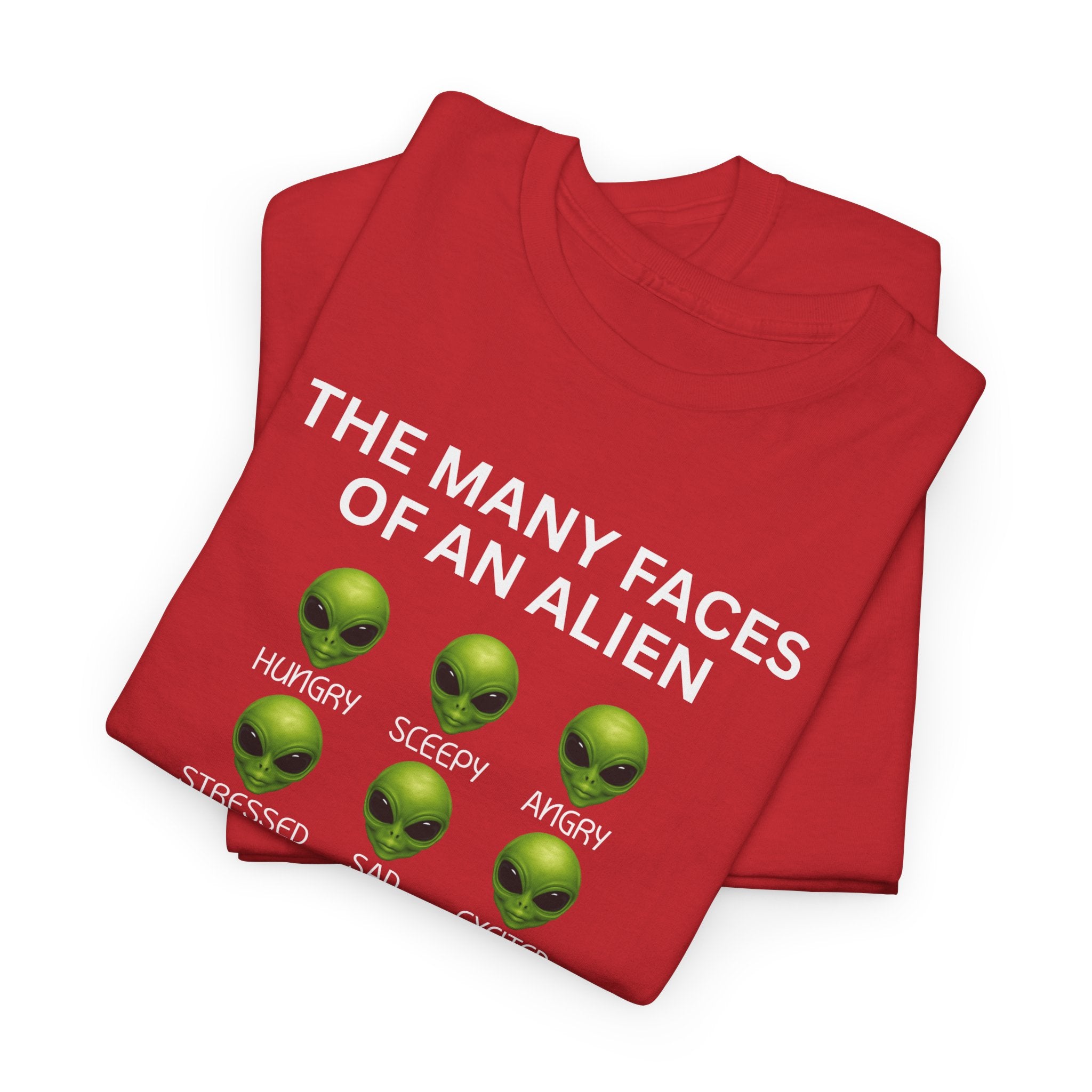 Unisex Alien Emotions Tee, Funny Graphic T-Shirt, Humor Gift for Nerds, Sci-Fi Apparel, Casual Wear for Fans