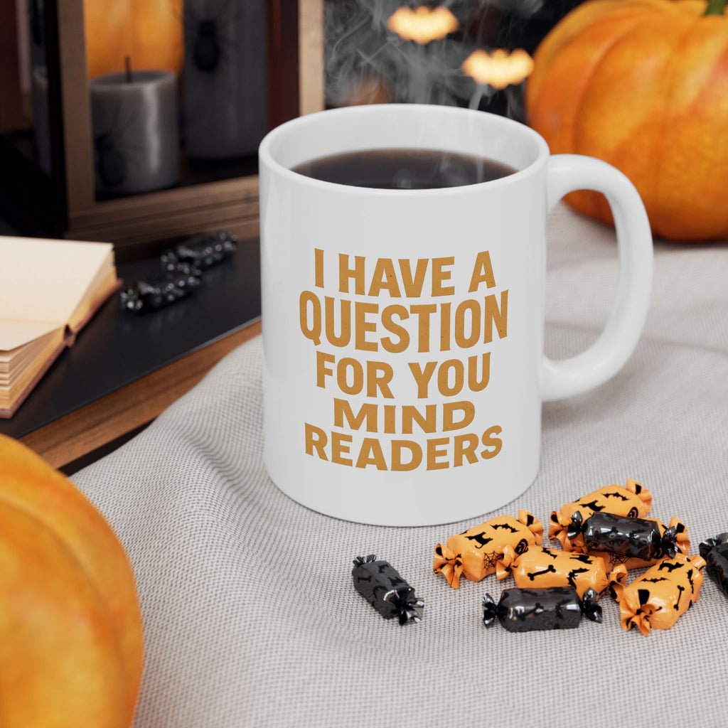 MIND READERS Coffee Mug for Readers, Gift for Book Lovers, Cozy Coffee Mug, Literary Quote Mug, Perfect for Birthdays, Home Decor
