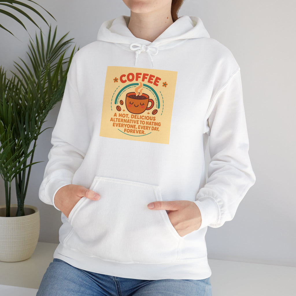 Cozy Coffee Lover's Hoodie, Autumn Sweatshirt, Funny Quote Hoodie, Casual Fall Apparel, Perfect Gift for Coffee Enthusiasts