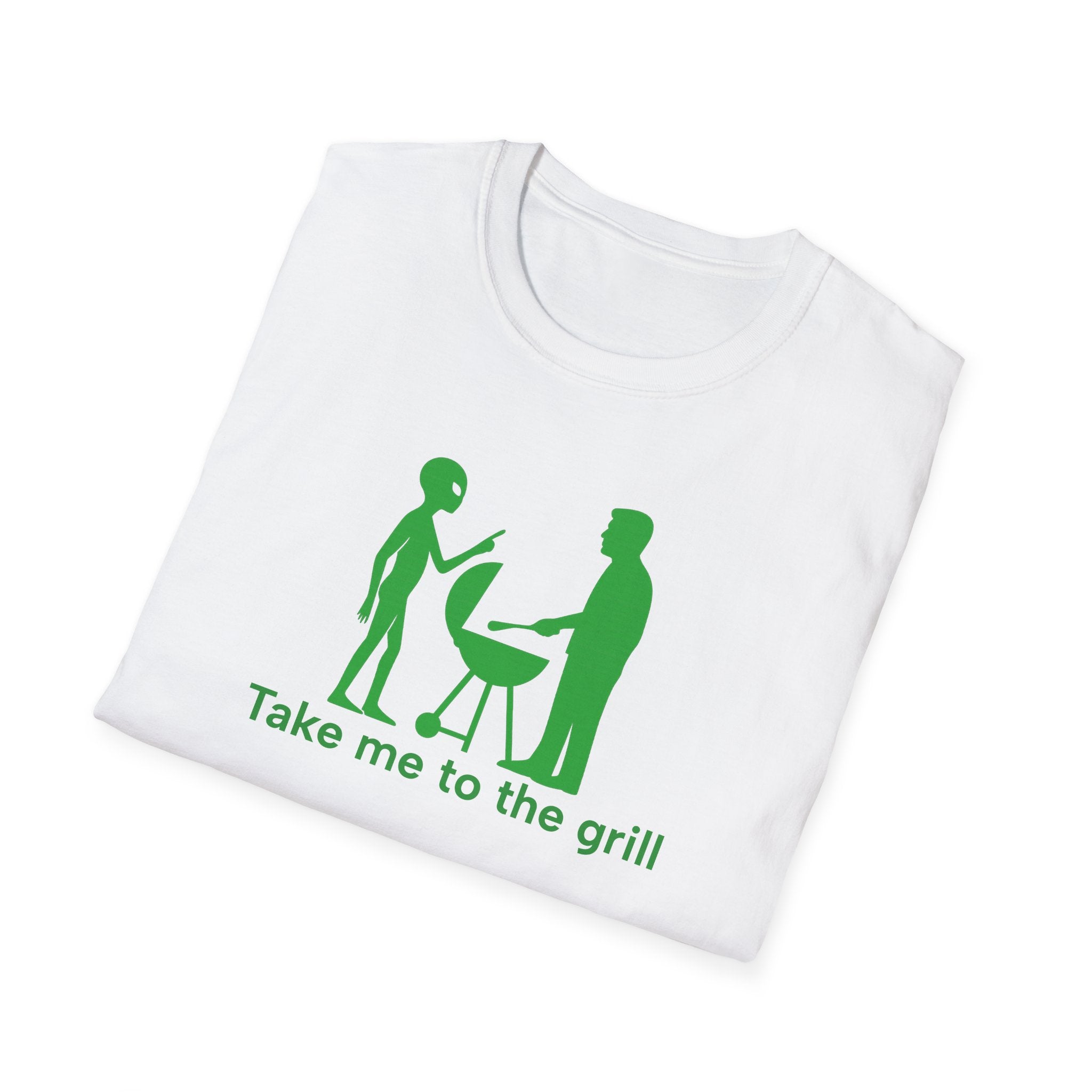 Grill Lovers Unisex T-Shirt, BBQ Gift, Funny Alien Shirt, Summer Vibes, Family Cookout Tee