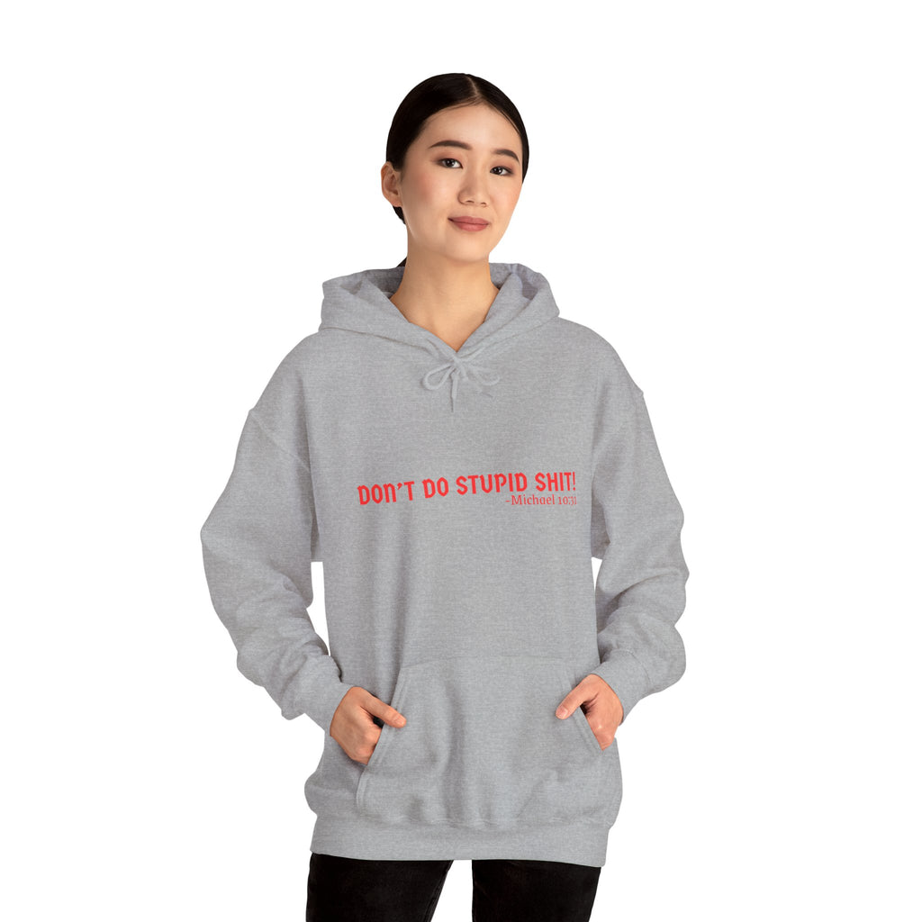 Funny Quote "Don't Do Stupid Shit" Hoodie, Unisex Sweatshirt, Gift for Friends, Motivational Apparel, Casual Wear, Funny Humor Clothing