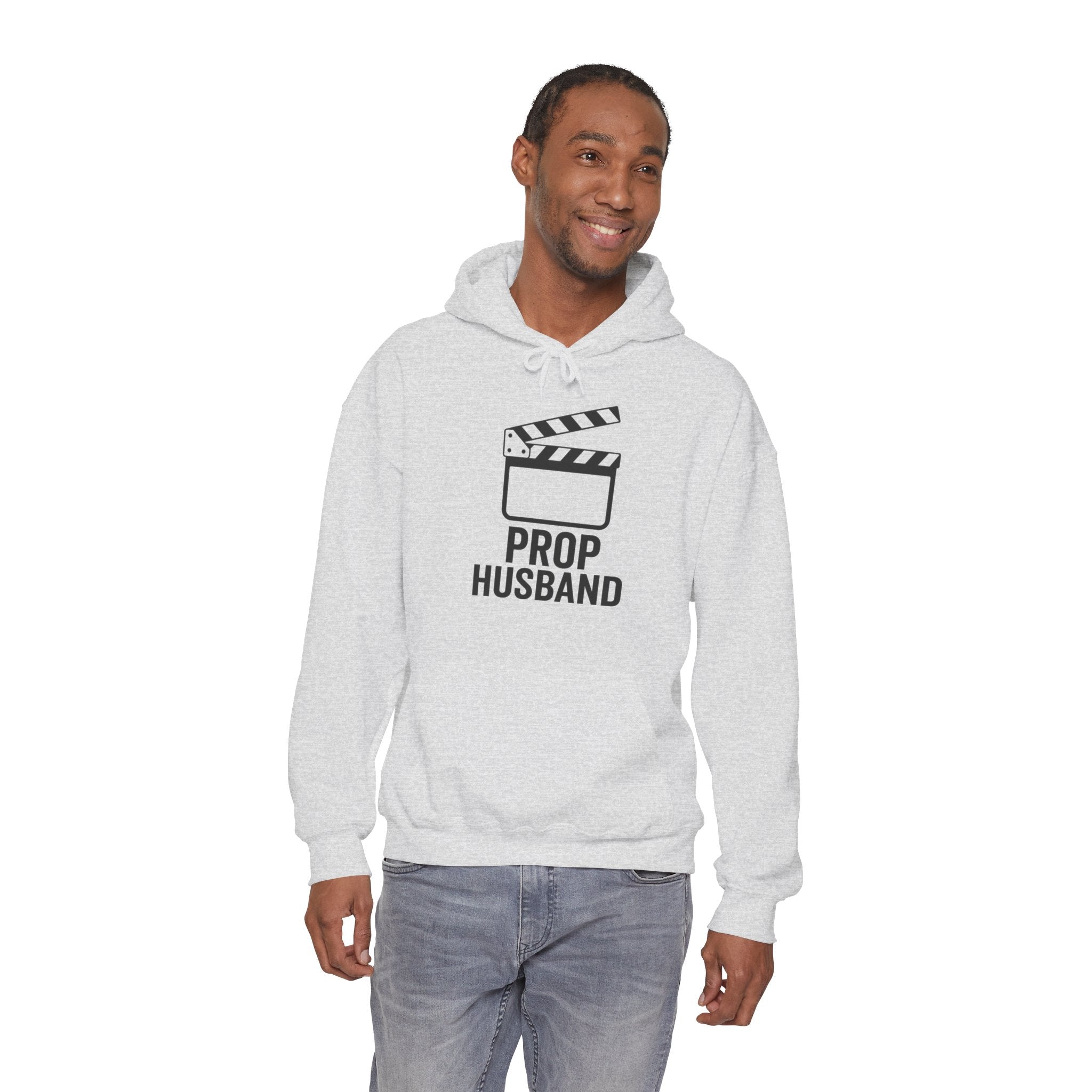 Prop Husband Hoodie — Funny Film Clapper Hooded Sweatshirt for Movie Lovers & Crew