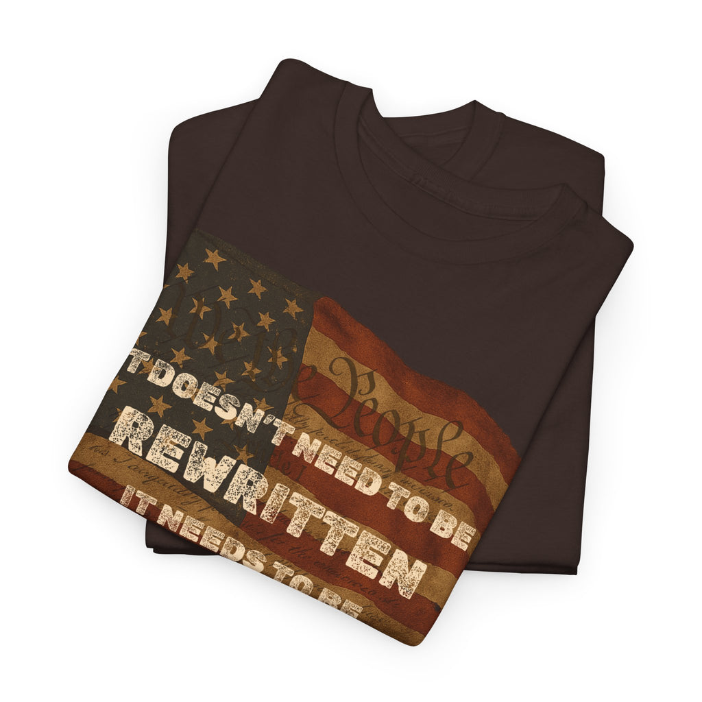 Patriotic Unisex Cotton Tee | Inspirational T-Shirt for Everyday Wear, Gifts, and Celebrations