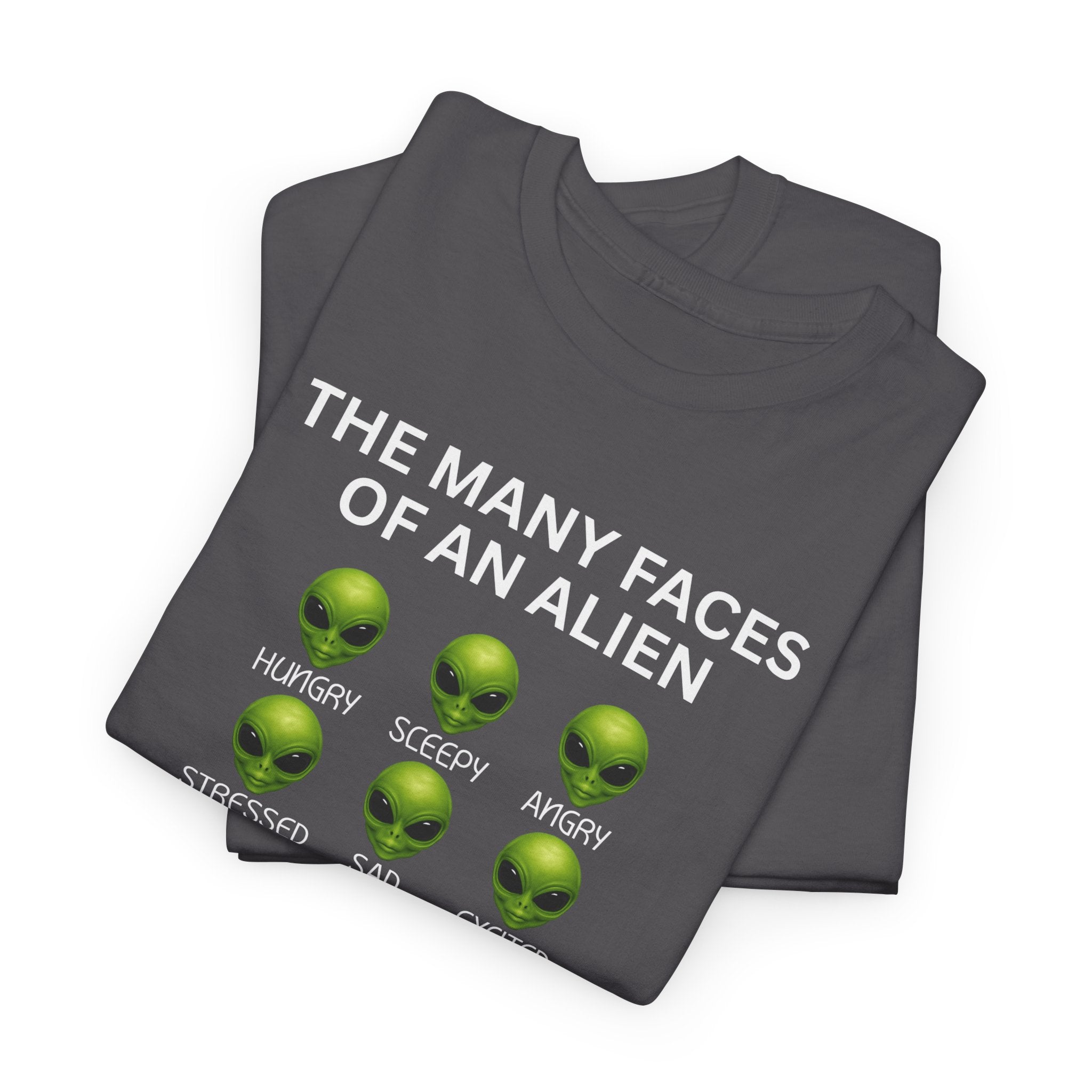 Unisex Alien Emotions Tee, Funny Graphic T-Shirt, Humor Gift for Nerds, Sci-Fi Apparel, Casual Wear for Fans