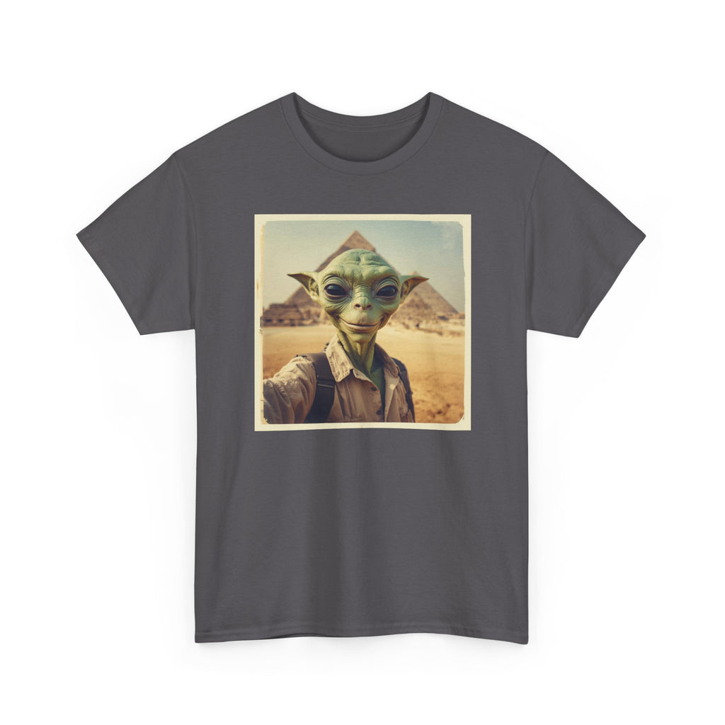 Alien Explorer at the Pyramids Graphic T-Shirt