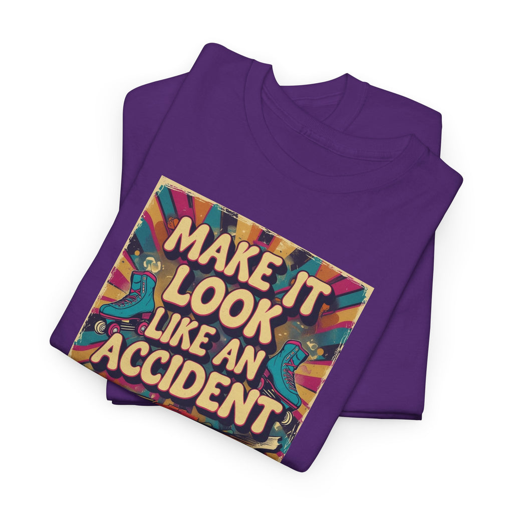 Playful Unisex Heavy Cotton Tee: Make It Look Like An Accident, Casual Wear, Gift for Friends, Fun Statement Shirt, Everyday Comfort
