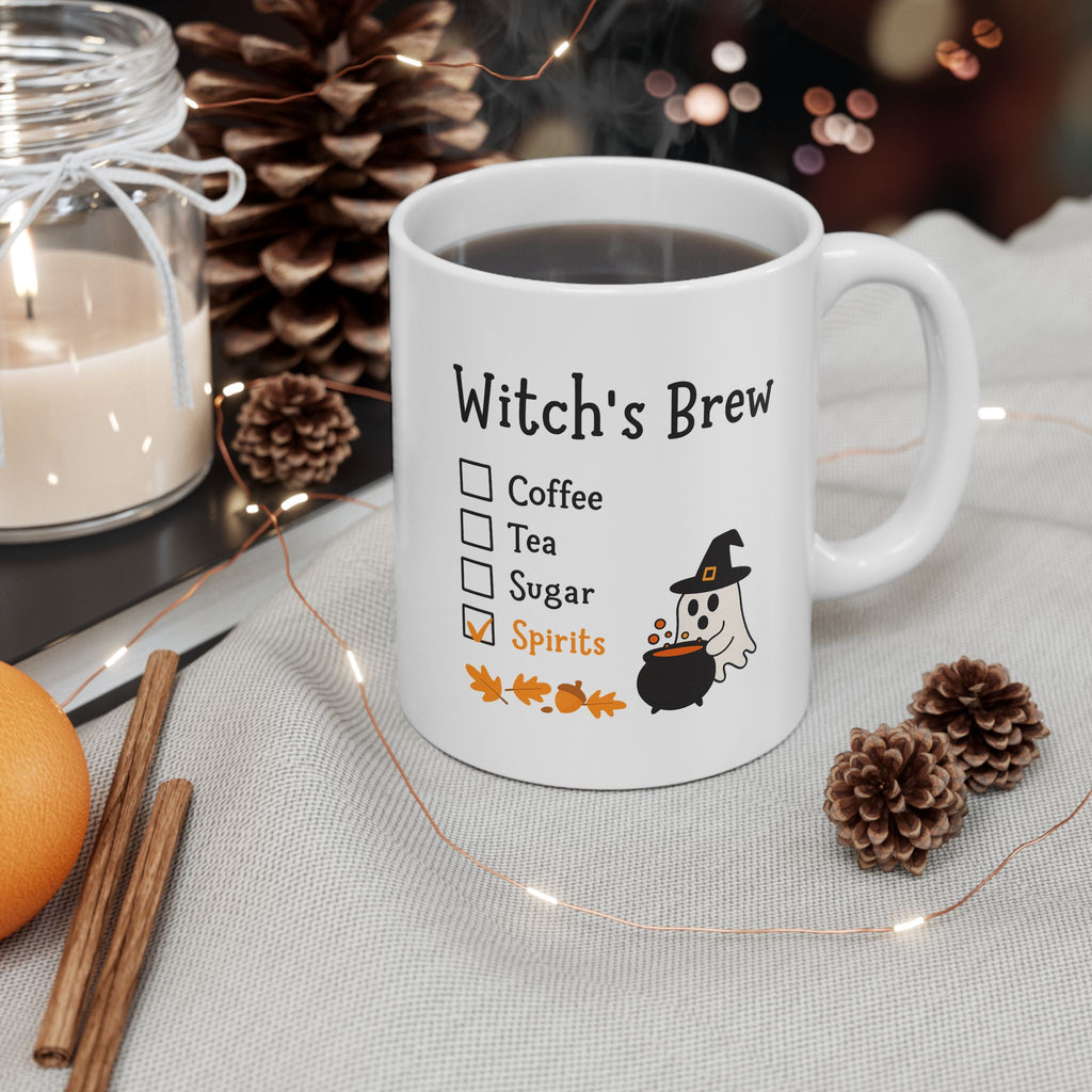 Halloween Witch Brew Ceramic Mug | Perfect for Fall Decor, Spooky Season, Halloween Gifts, Cozy Beverages, Fall Celebrations