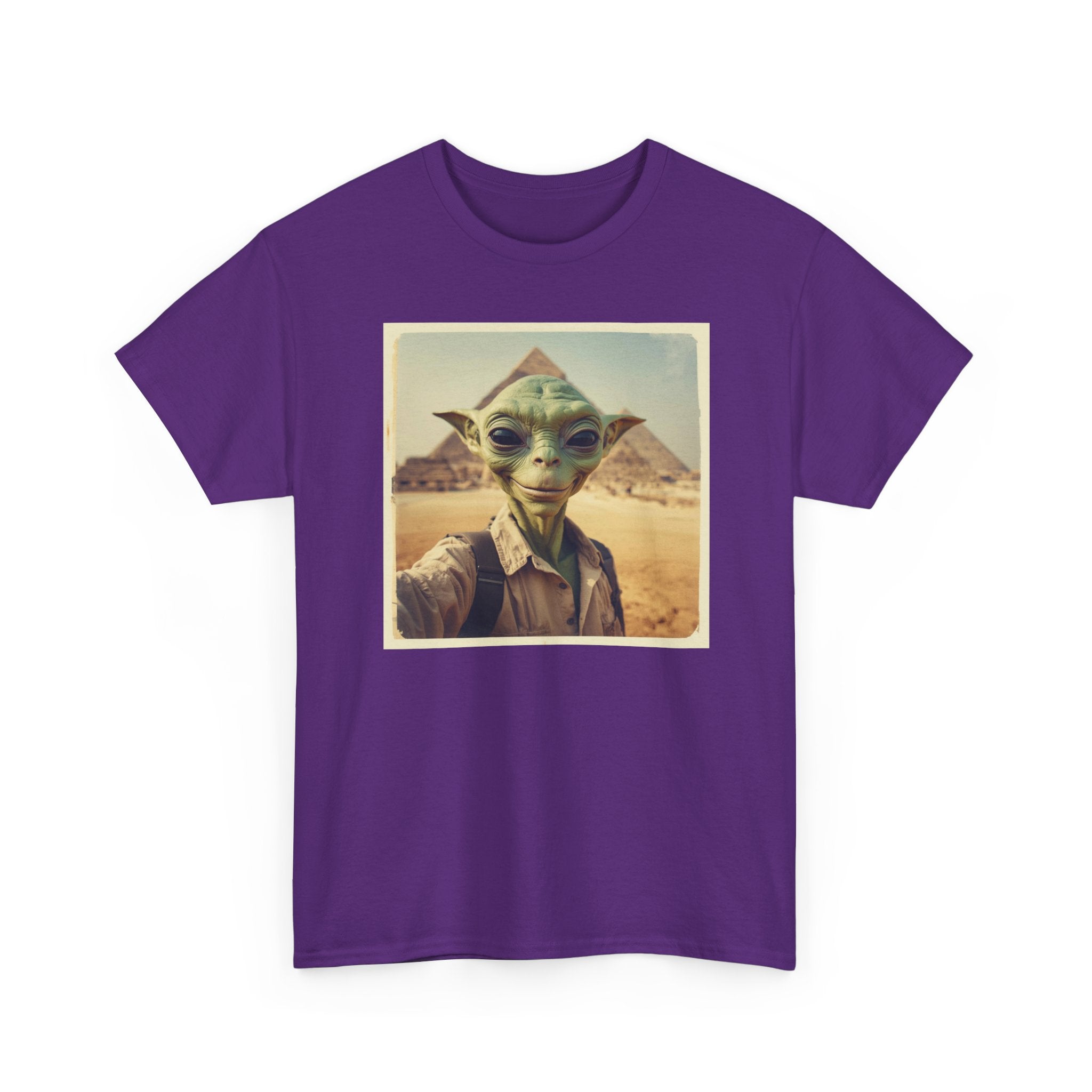 Alien Explorer at the Pyramids Graphic T-Shirt