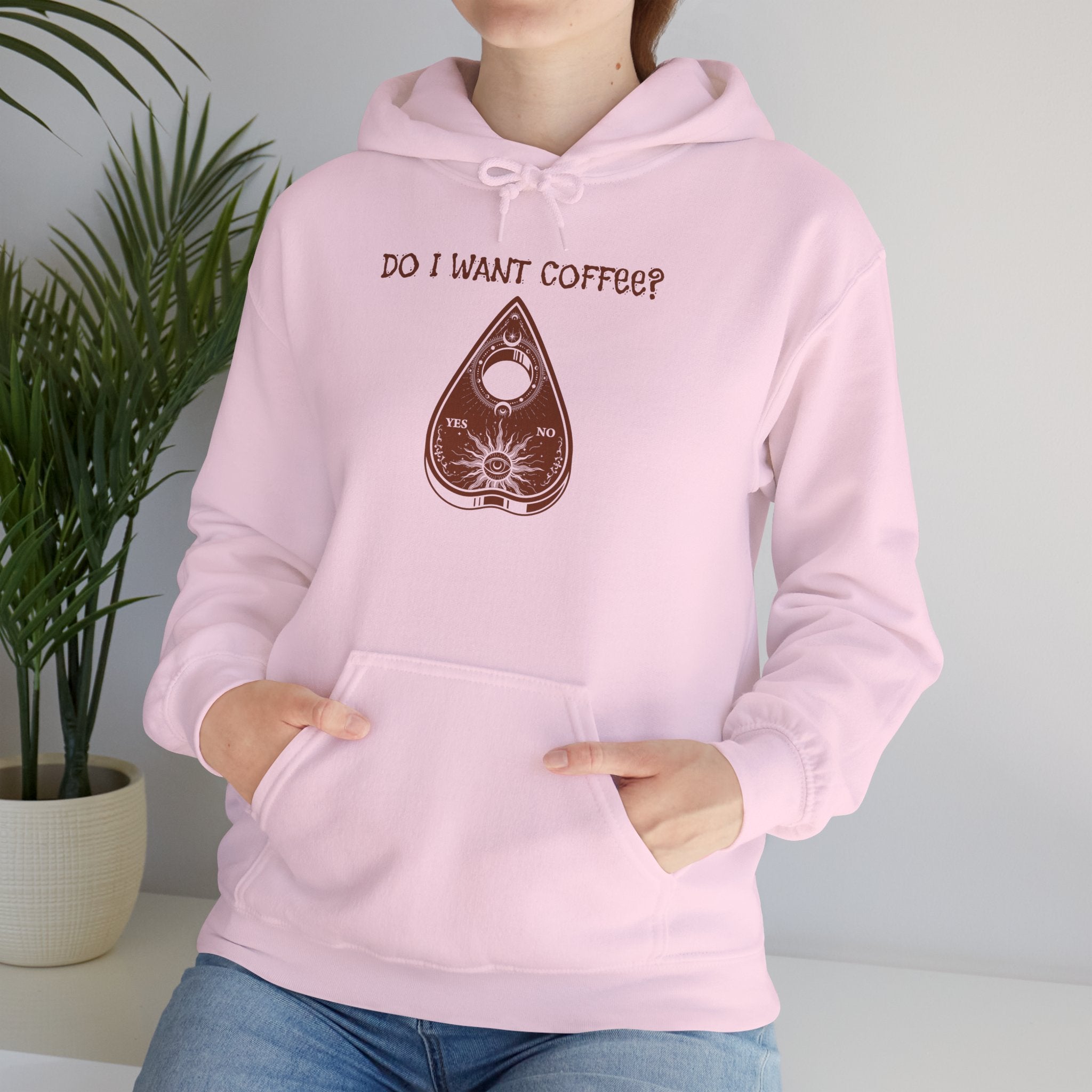 Coffee Lovers Ouija Planchette Hoodie | Cute Graphic Sweatshirt for Relaxed Days, Gifts for Friends, Cozy Apparel, Everyday Wear