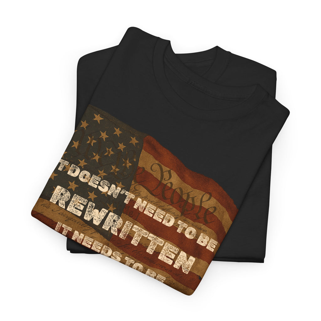 Patriotic Unisex Cotton Tee | Inspirational T-Shirt for Everyday Wear, Gifts, and Celebrations