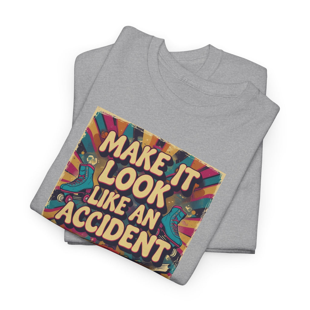 Playful Unisex Heavy Cotton Tee: Make It Look Like An Accident, Casual Wear, Gift for Friends, Fun Statement Shirt, Everyday Comfort