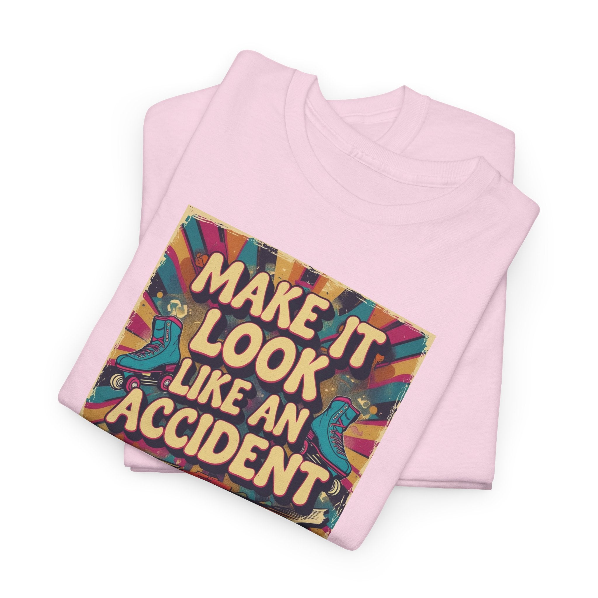 Playful Unisex Heavy Cotton Tee: Make It Look Like An Accident, Casual Wear, Gift for Friends, Fun Statement Shirt, Everyday Comfort