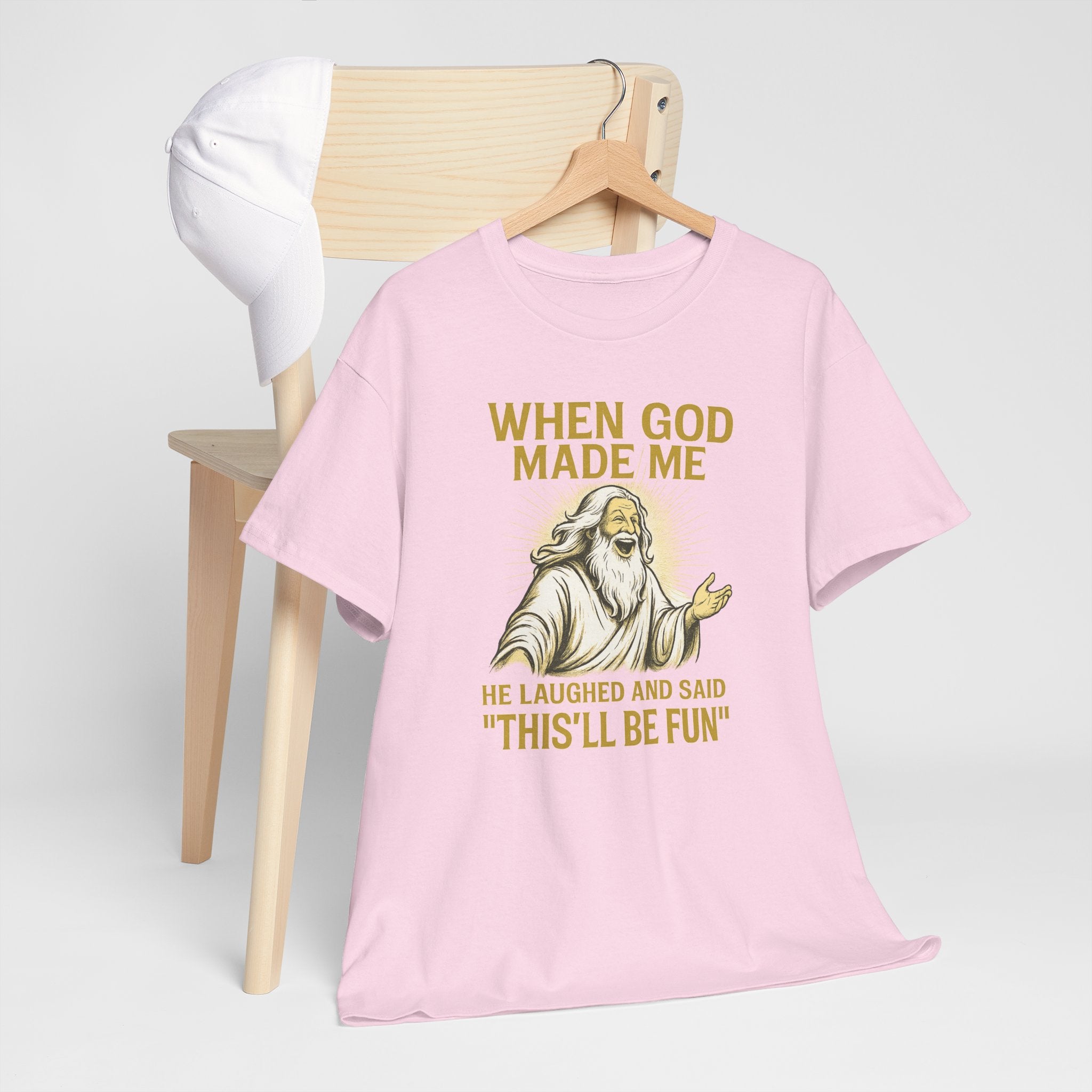 God Made Me / Rebel Tee, Unisex Cotton Shirt, Funny Religious Gift, Casual Wear, Spiritual Quote Tee