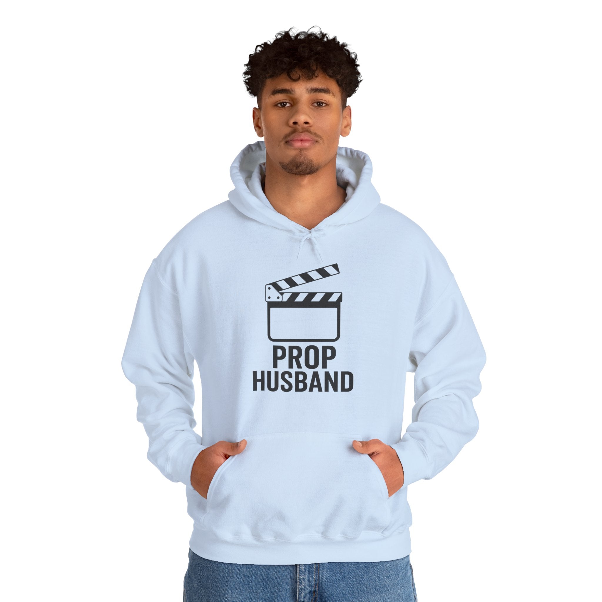 Prop Husband Hoodie — Funny Film Clapper Hooded Sweatshirt for Movie Lovers & Crew