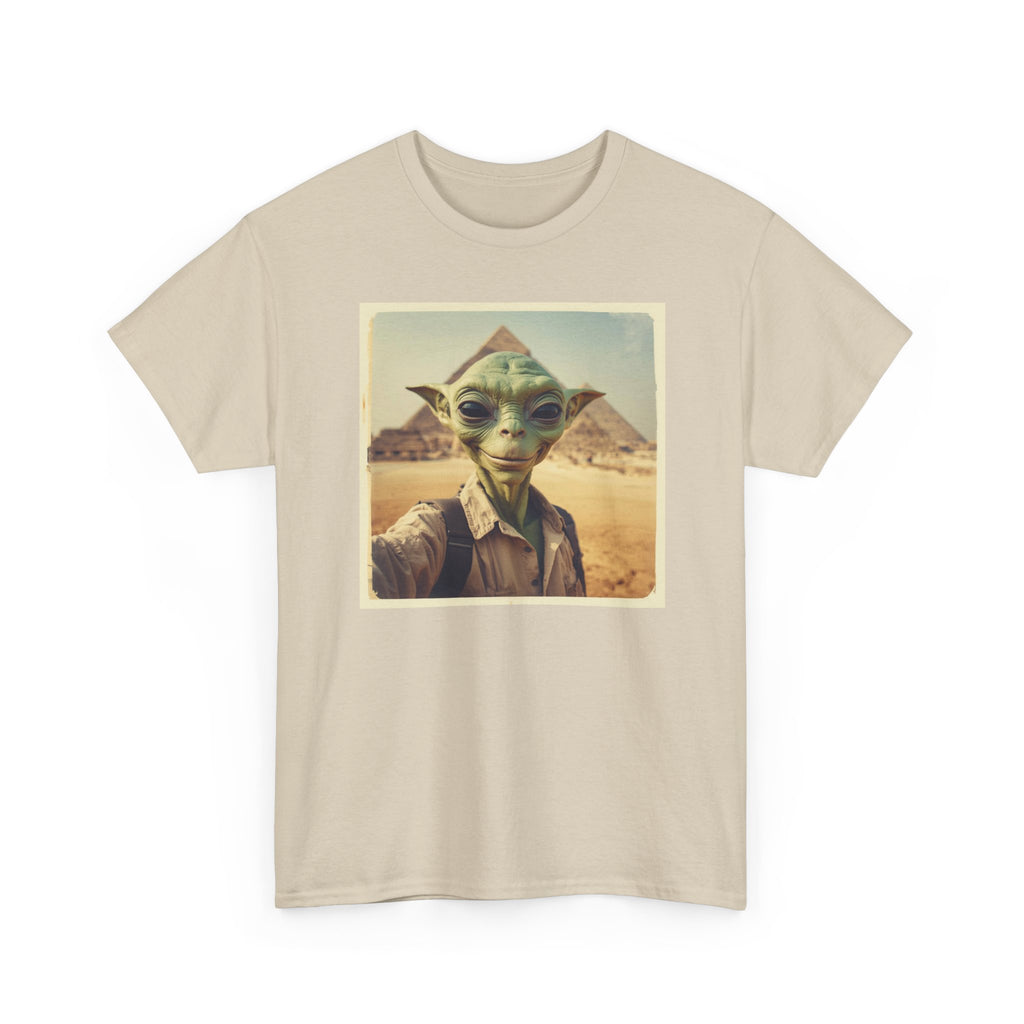 Alien Explorer at the Pyramids Graphic T-Shirt