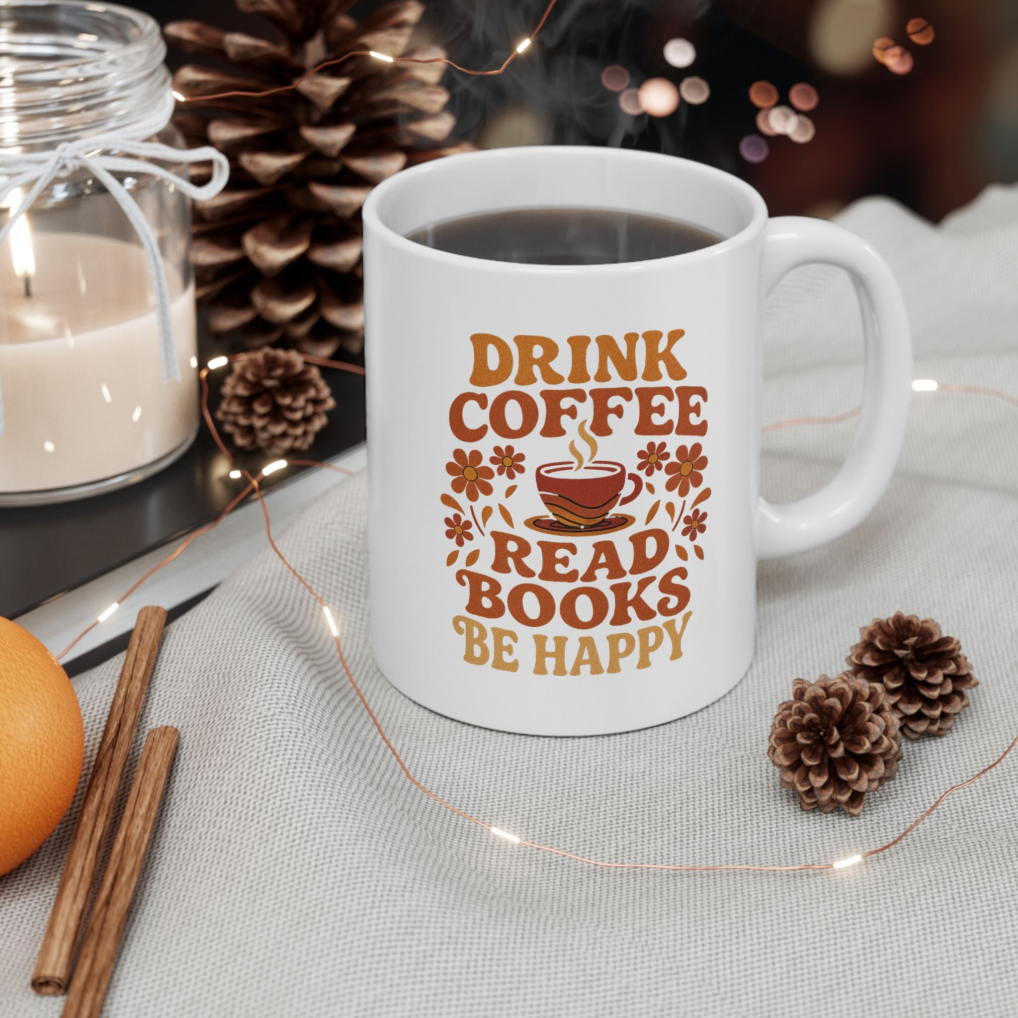 Coffee Lovers Ceramic Mug, Funny Gift for Friends, Personalized Drinkware, Tea Cup for Home or Office, Perfect for Birthdays, Holidays