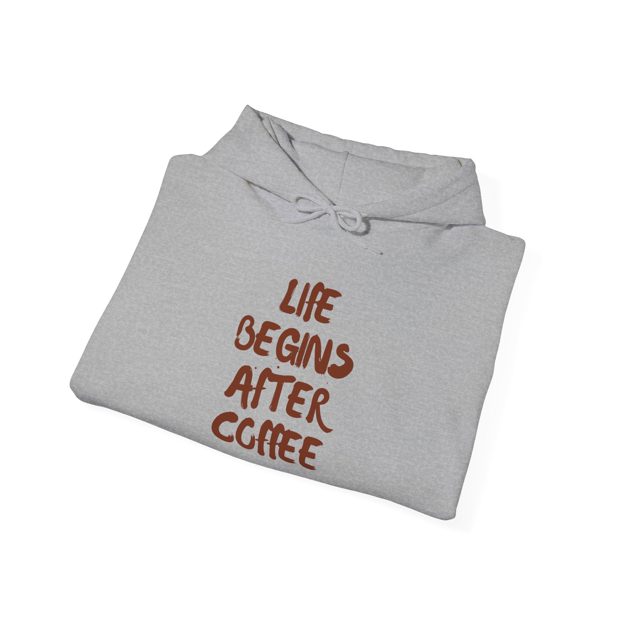 Life Begins After Coffee Hoodie - Cozy Unisex Hooded Sweatshirt for Coffee Lovers, Perfect Gift for Birthdays, Holidays, Relaxation