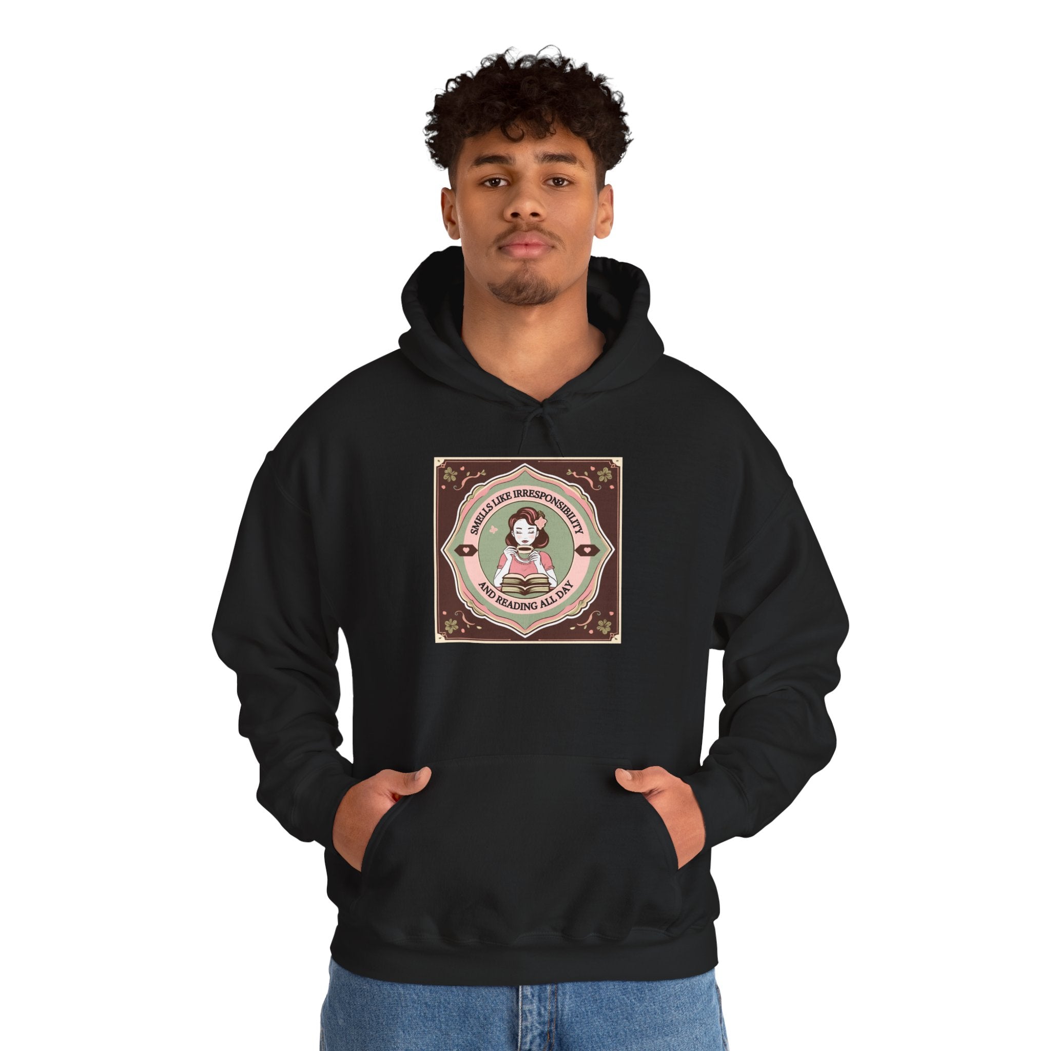 Cozy Unisex Hooded Sweatshirt with Cute Vintage Design - Perfect for Gift Giving, Casual Wear, Fall & Winter Comfort