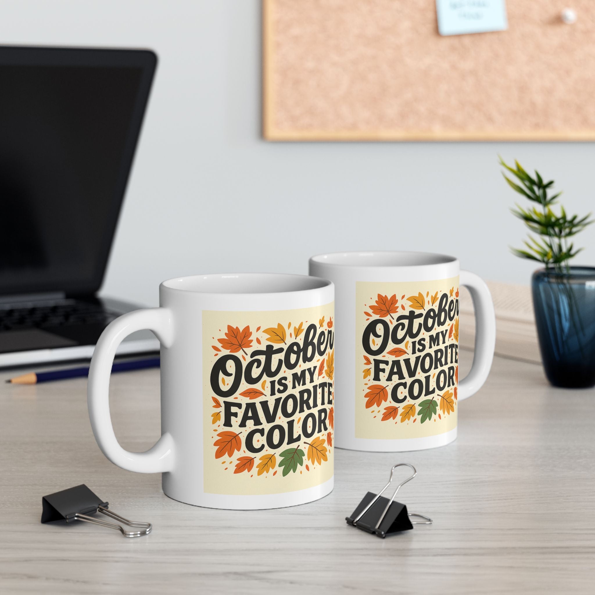 Autumn Favorite Ceramic Mug, Fall Inspired Coffee Cup, Cozy Kitchen Decor, Perfect Gift for Pumpkin Spice Lovers