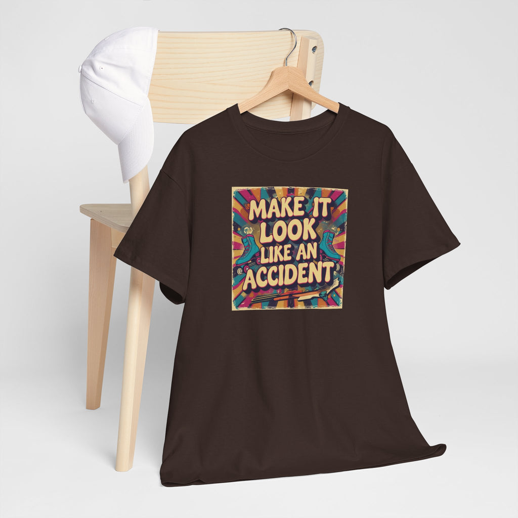 Playful Unisex Heavy Cotton Tee: Make It Look Like An Accident, Casual Wear, Gift for Friends, Fun Statement Shirt, Everyday Comfort