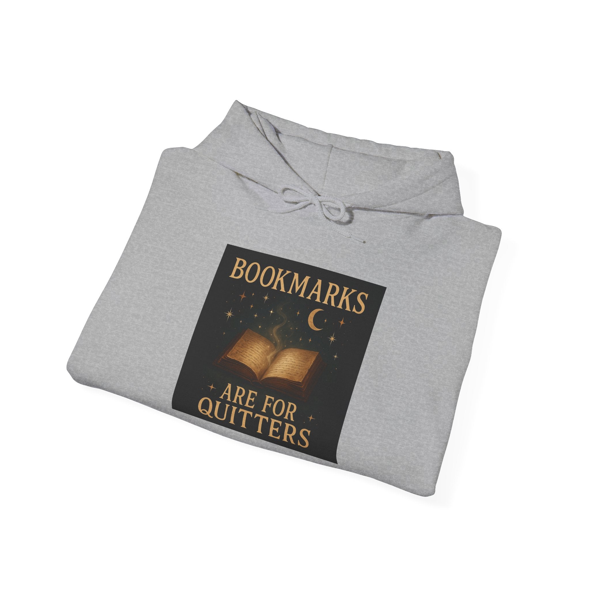 Cozy Literary Hoodie - Bookmarks Are for Quitters, Gift for Book Lovers, Reading Hoodie, Literary Apparel, Cozy Sweatshirt