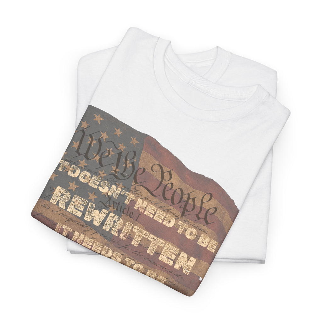 Patriotic Unisex Cotton Tee | Inspirational T-Shirt for Everyday Wear, Gifts, and Celebrations