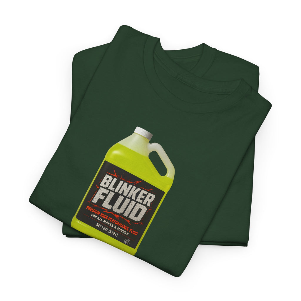 Humorous Blinker Fluid Tee, Funny T-Shirt, Car Lover Gift, Gag Gift, Unisex Heavy Cotton Shirt