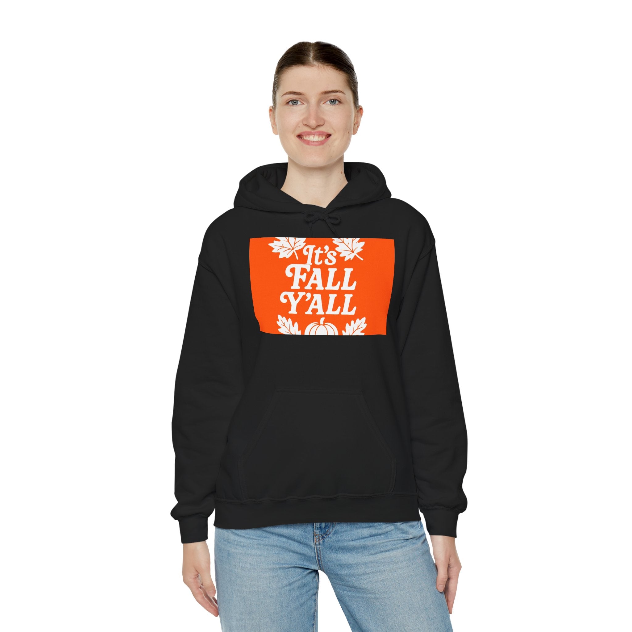 It's Fall Ya'll - Fall Vibes Hooded Sweatshirt – Perfect for Autumn Celebrations, Cozy Style, Unisex Sweater Wear, Seasonal Gift, Thanksgiving Apparel