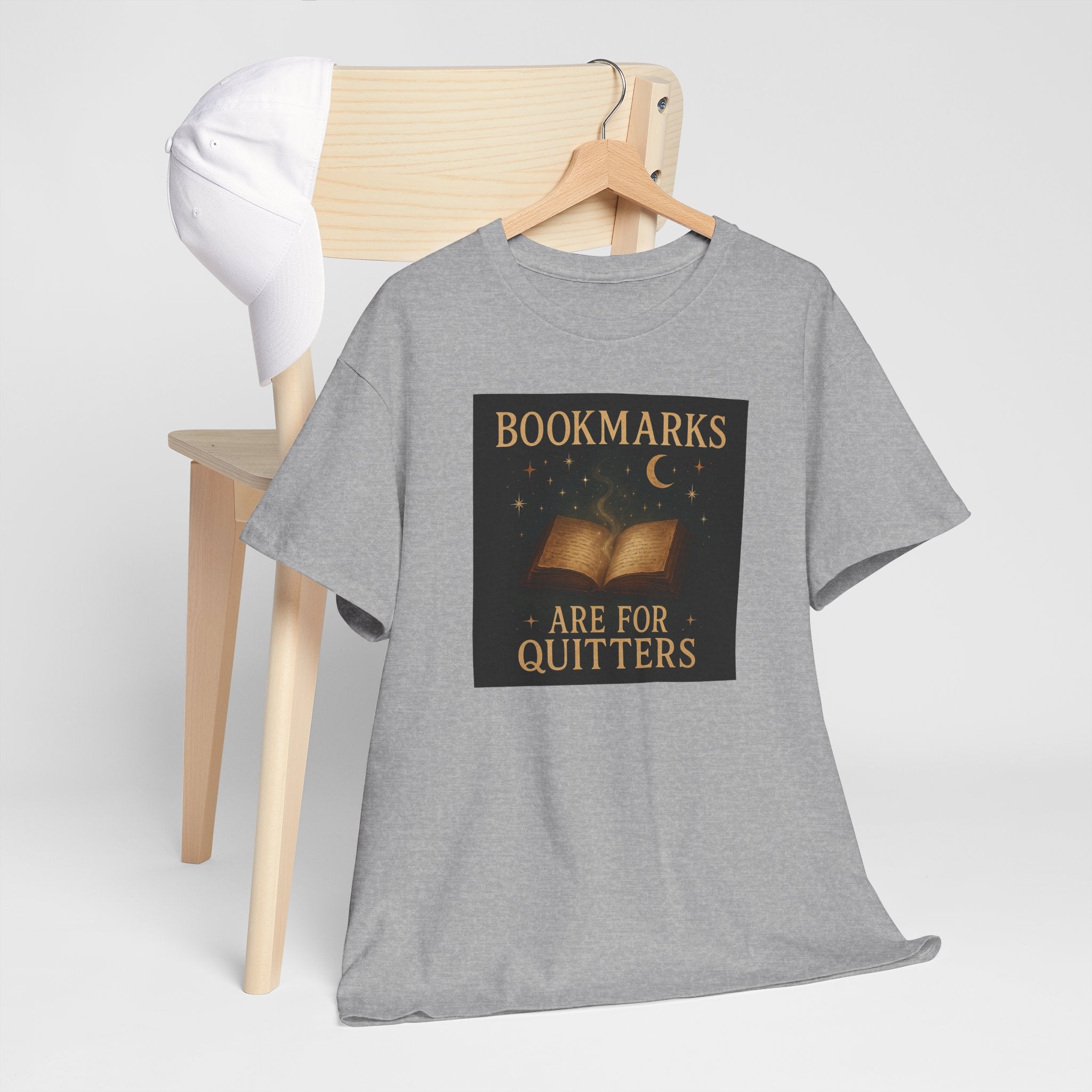 Bookmarks are for Quitters Unisex Cotton Tee, Funny Gift, Reading Shirt, Literary Quote Apparel, Bookworm Fashion, Cute Book Shirt