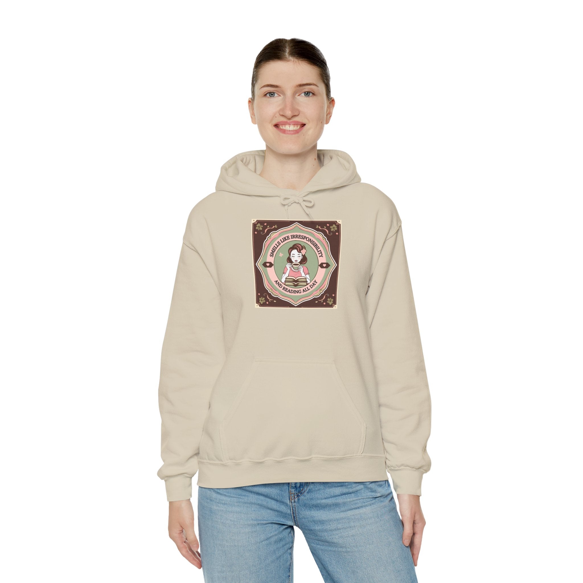 Cozy Unisex Hooded Sweatshirt with Cute Vintage Design - Perfect for Gift Giving, Casual Wear, Fall & Winter Comfort