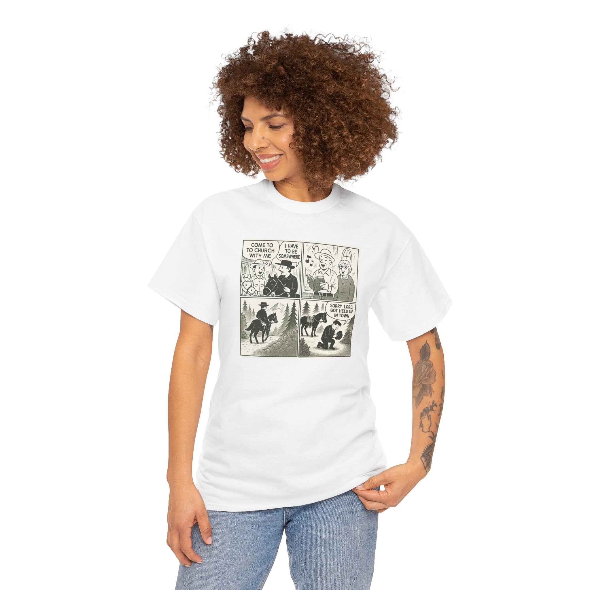 Vintage Comic Graphic Unisex Heavy Cotton Tee, Funny Graphic T-Shirt, Casual Wear, Gift for Her, Gift for Him, Unique Cartoon Shirt