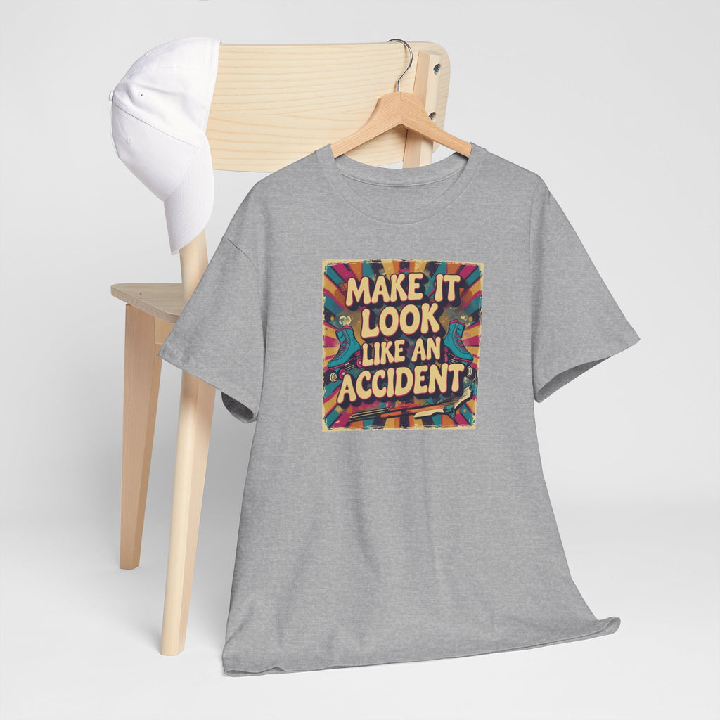 Playful Unisex Heavy Cotton Tee: Make It Look Like An Accident, Casual Wear, Gift for Friends, Fun Statement Shirt, Everyday Comfort