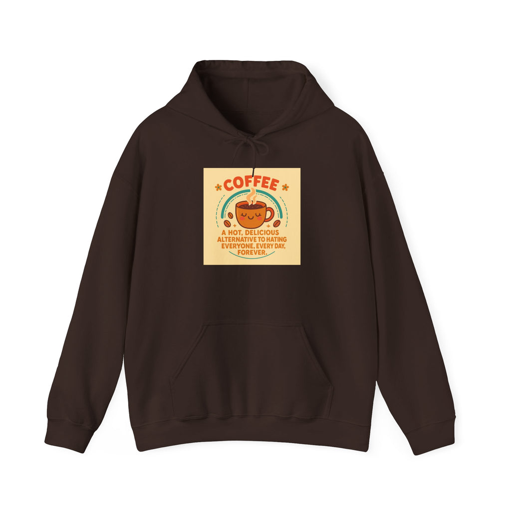 Cozy Coffee Lover's Hoodie, Autumn Sweatshirt, Funny Quote Hoodie, Casual Fall Apparel, Perfect Gift for Coffee Enthusiasts