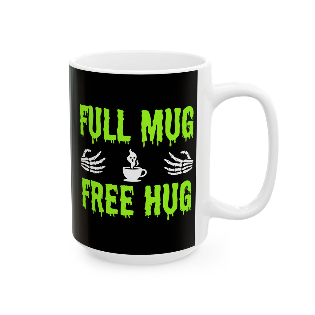 Spooky Halloween Mug - Full of Frights, 11oz/15oz Ceramic Coffee Cup, Ghostly Gift for Witch Lovers, Haunted House Decor, Unique [...]