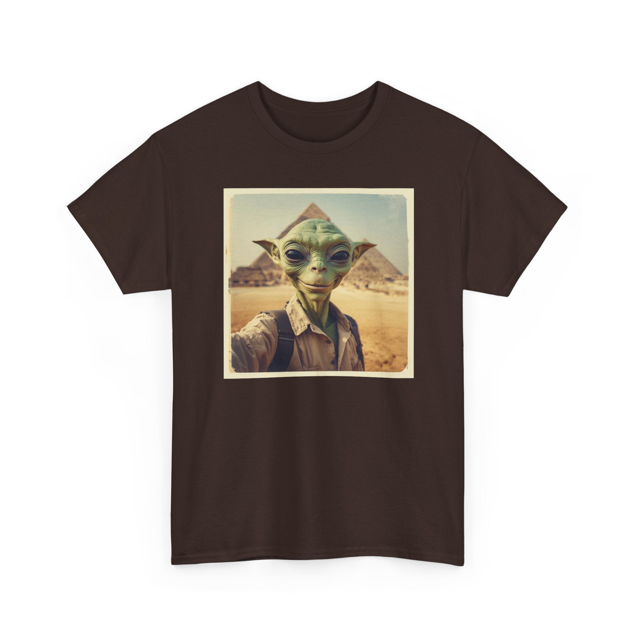 Alien Explorer at the Pyramids Graphic T-Shirt