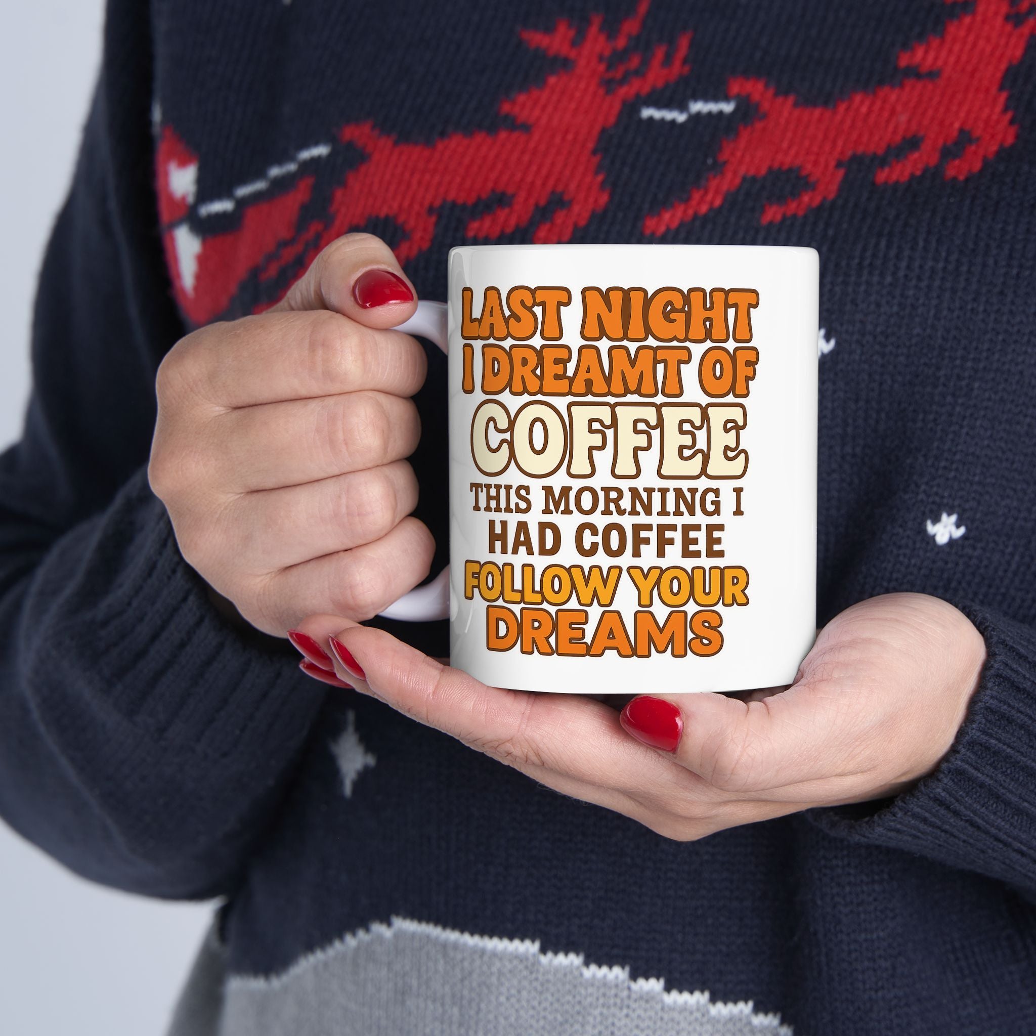 Funny Coffee Mug, Gift for Coffee Lovers, Office Humor Cup, Last Night I Drank Coffee, Birthday Present, Tea Mug