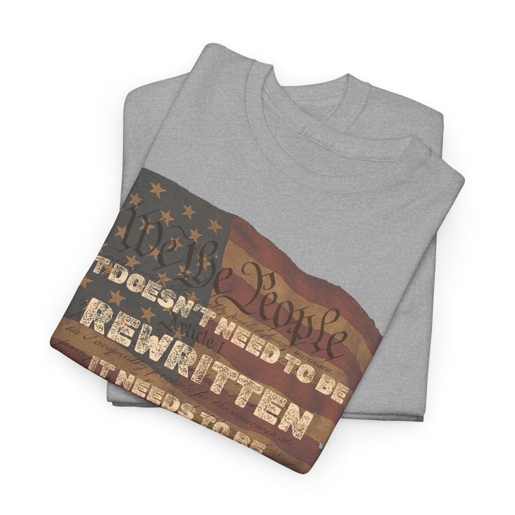 Patriotic Unisex Cotton Tee | Inspirational T-Shirt for Everyday Wear, Gifts, and Celebrations