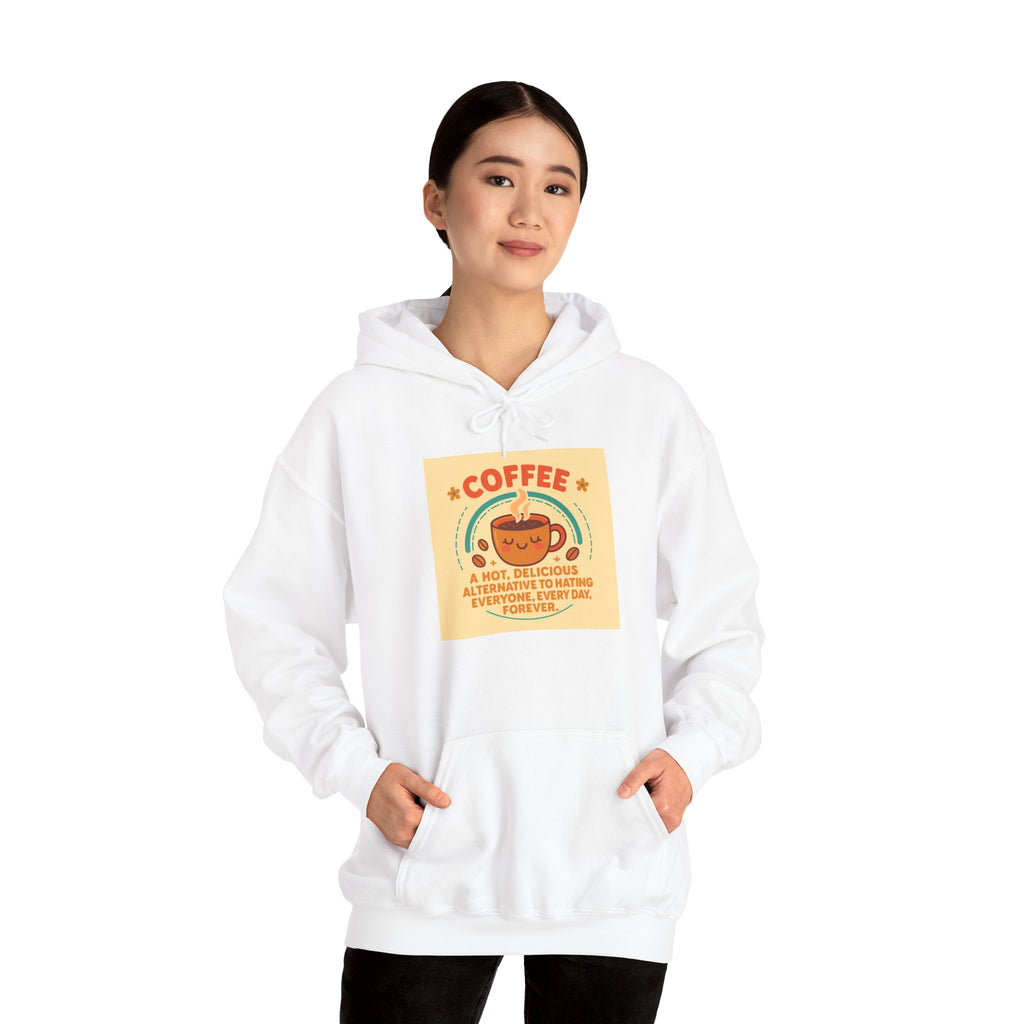 Cozy Coffee Lover's Hoodie, Autumn Sweatshirt, Funny Quote Hoodie, Casual Fall Apparel, Perfect Gift for Coffee Enthusiasts